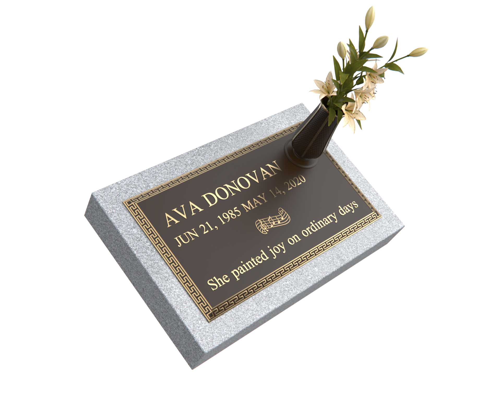 Premium Bronze Plaque 24"x 14" with Granite Base