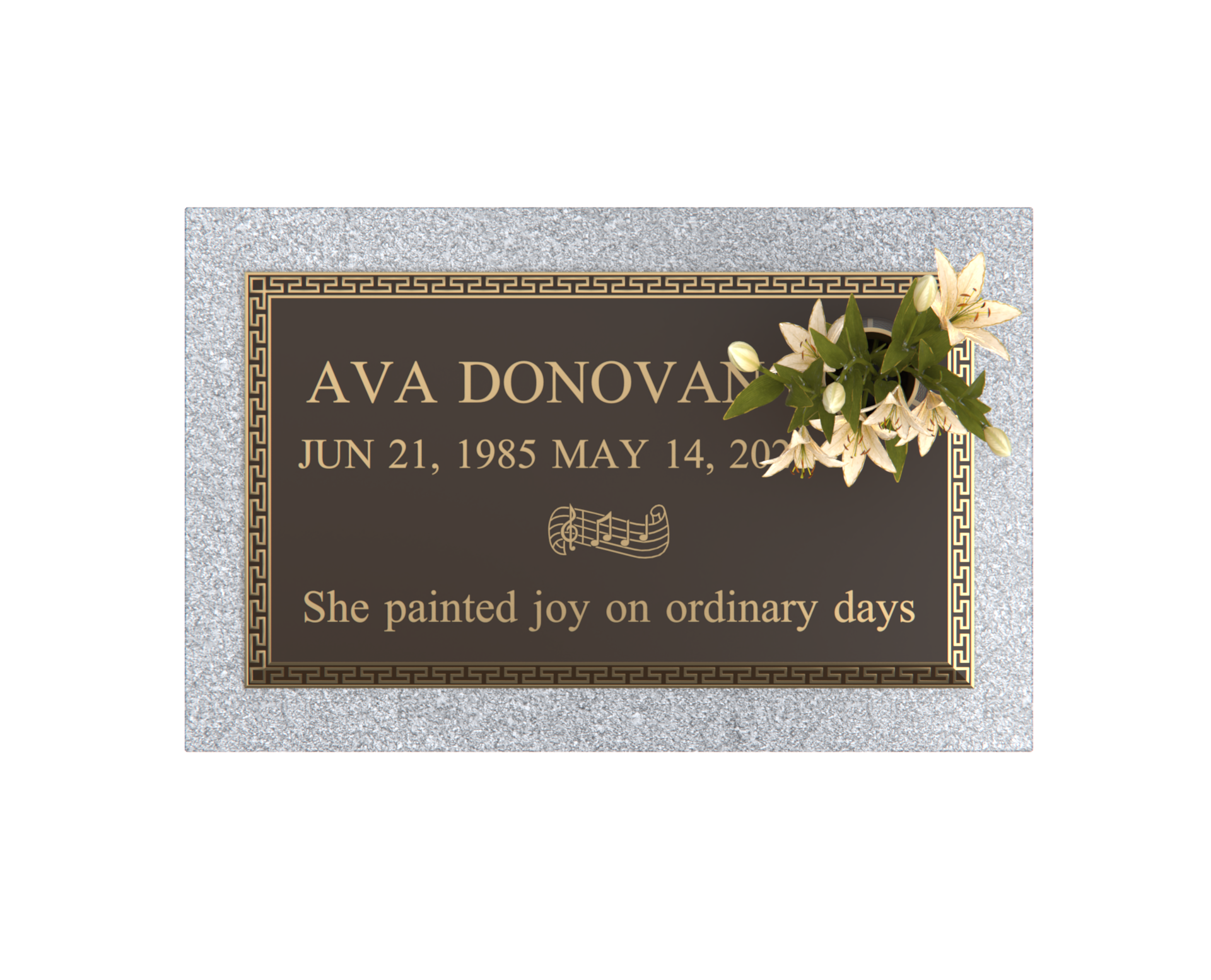 Premium Bronze Plaque 24"x 14" with Granite Base
