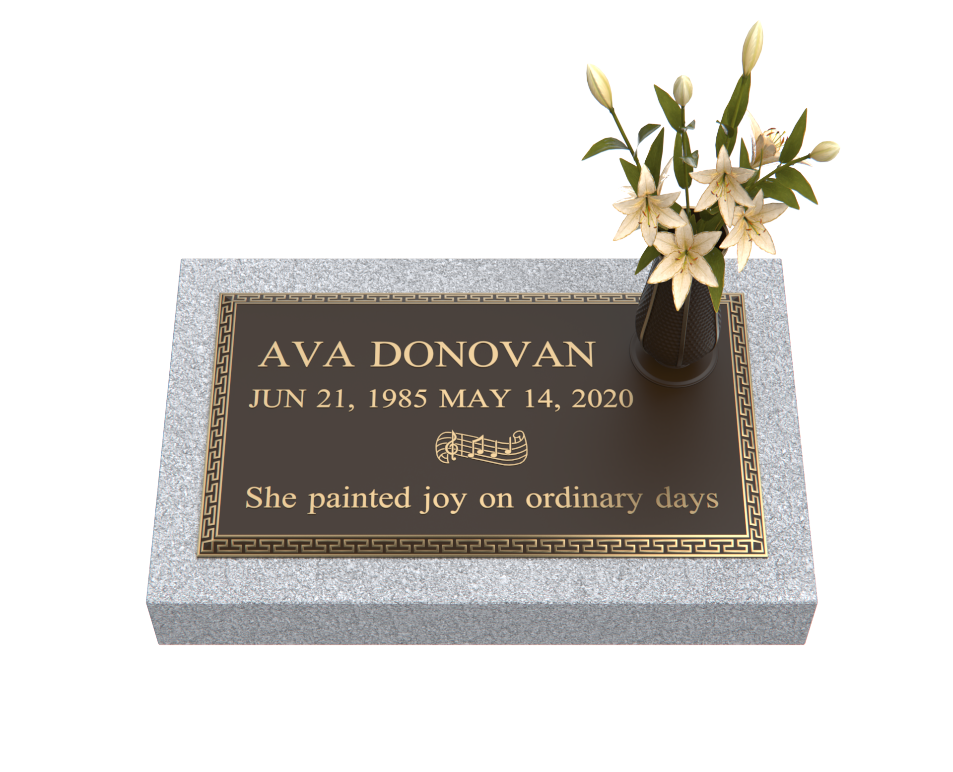 Premium Bronze Plaque 24"x 14" with Granite Base