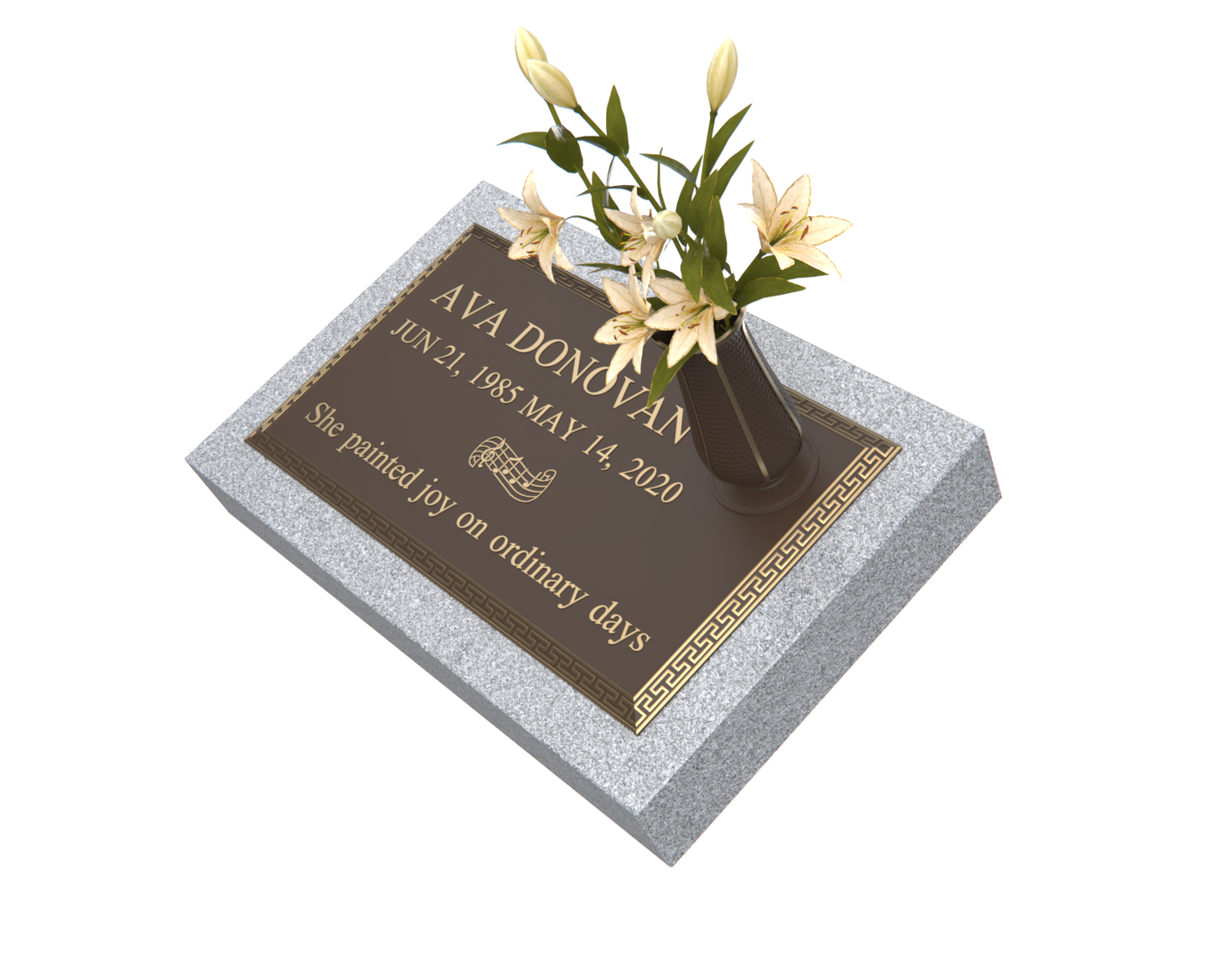 Premium Bronze Plaque 24"x 14" with Granite Base