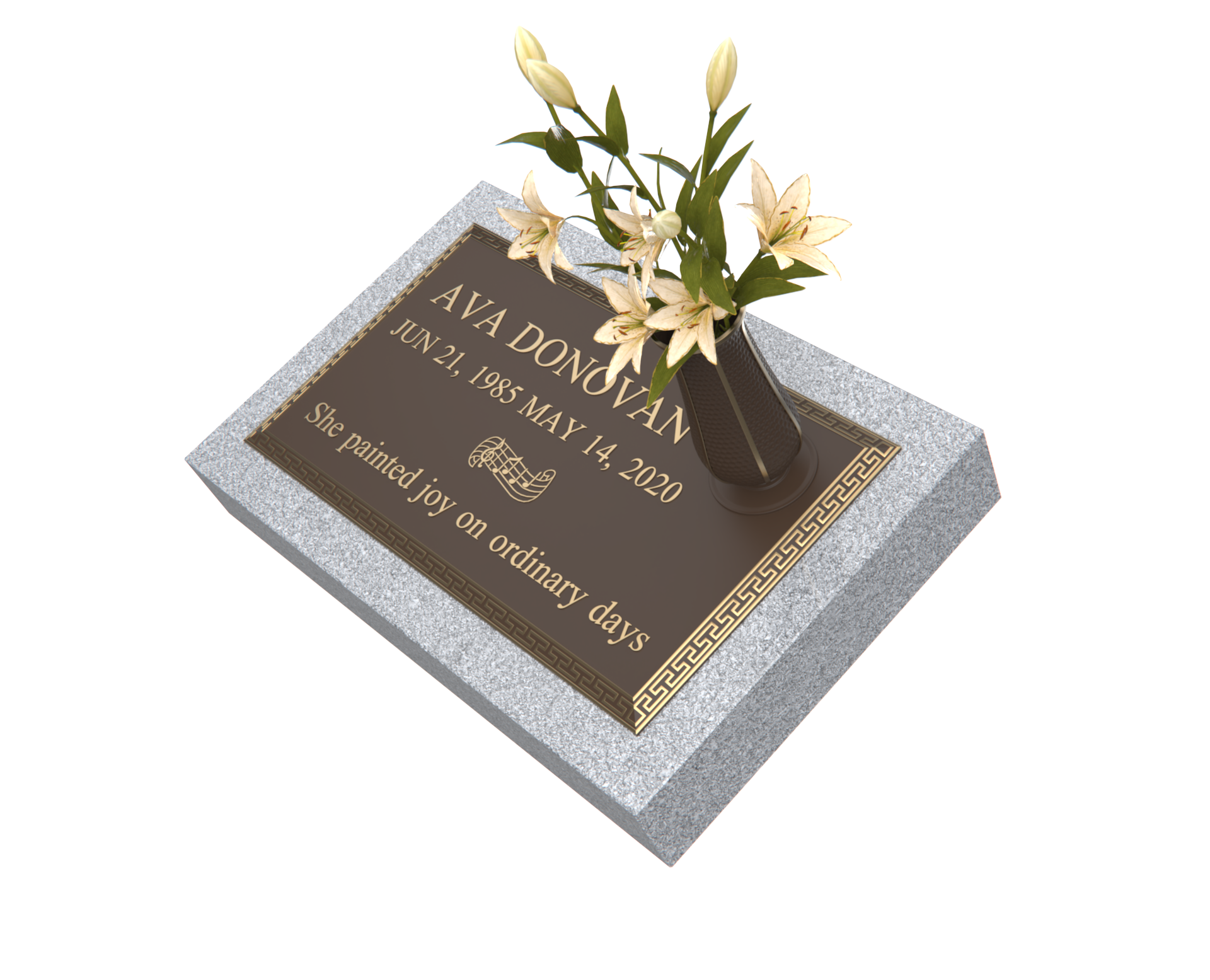 Premium Bronze Plaque 24"x 14" with Granite Base