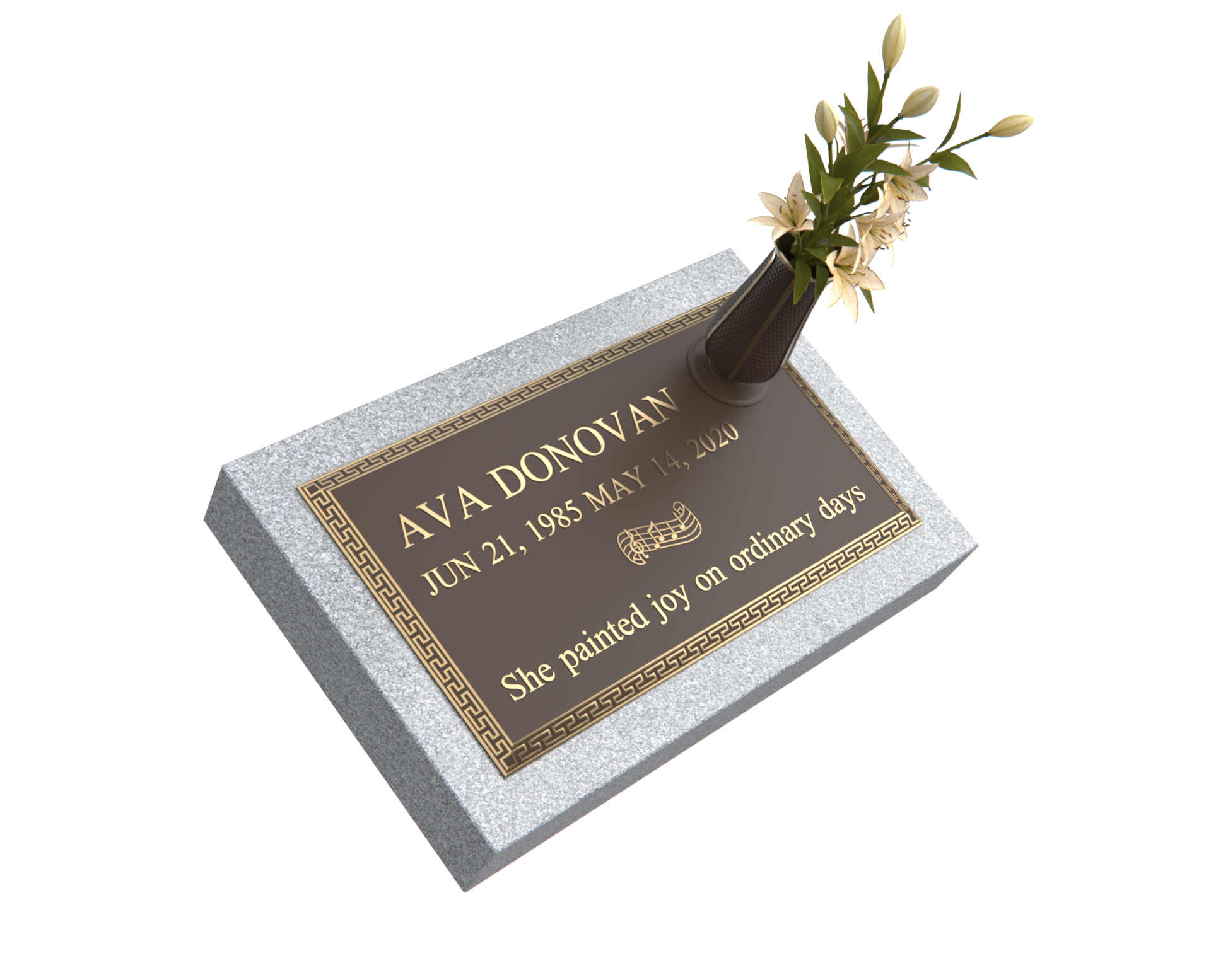Premium Bronze Plaque 24"x 14" with Granite Base