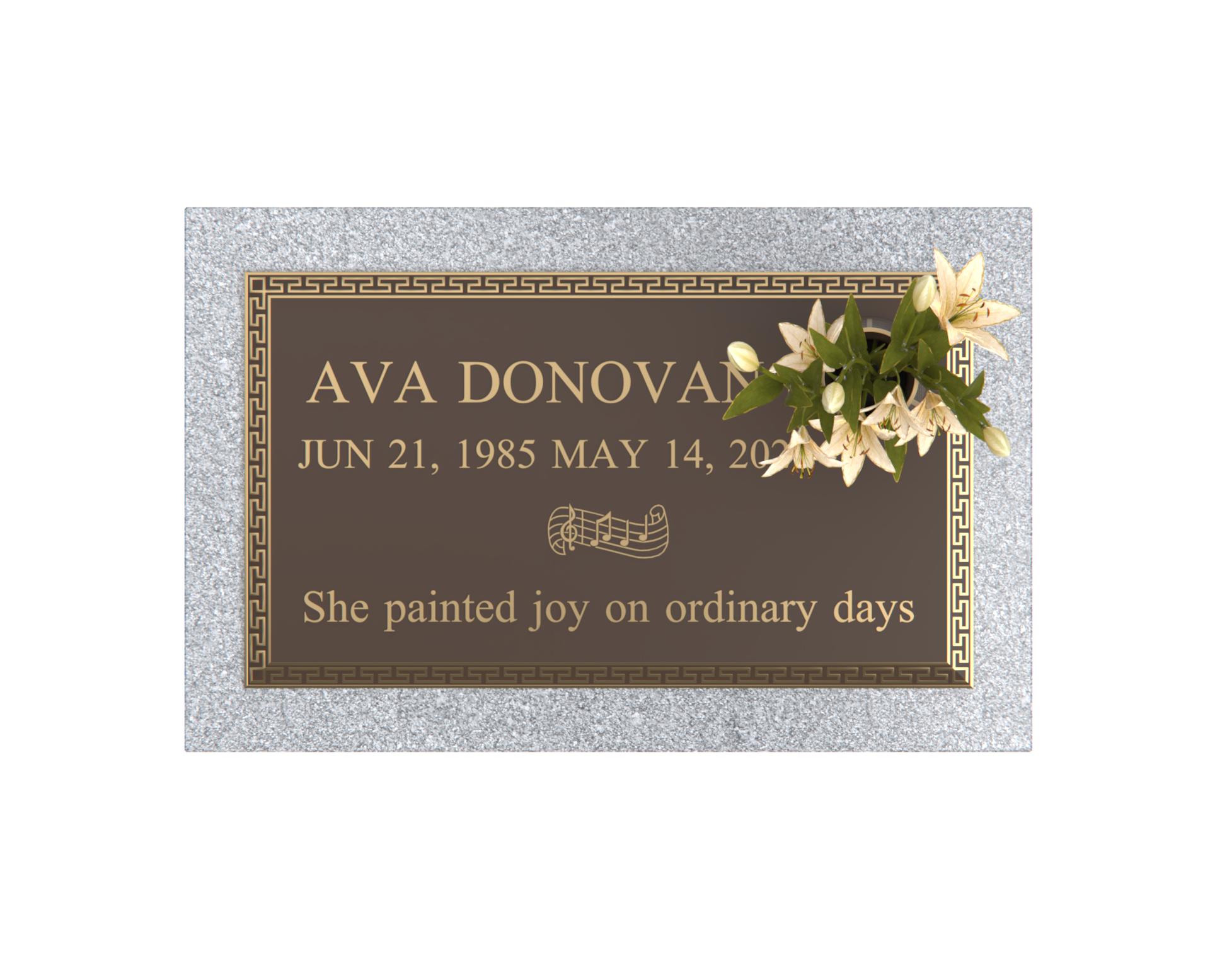 Premium Bronze Plaque 24"x 14" with Granite Base