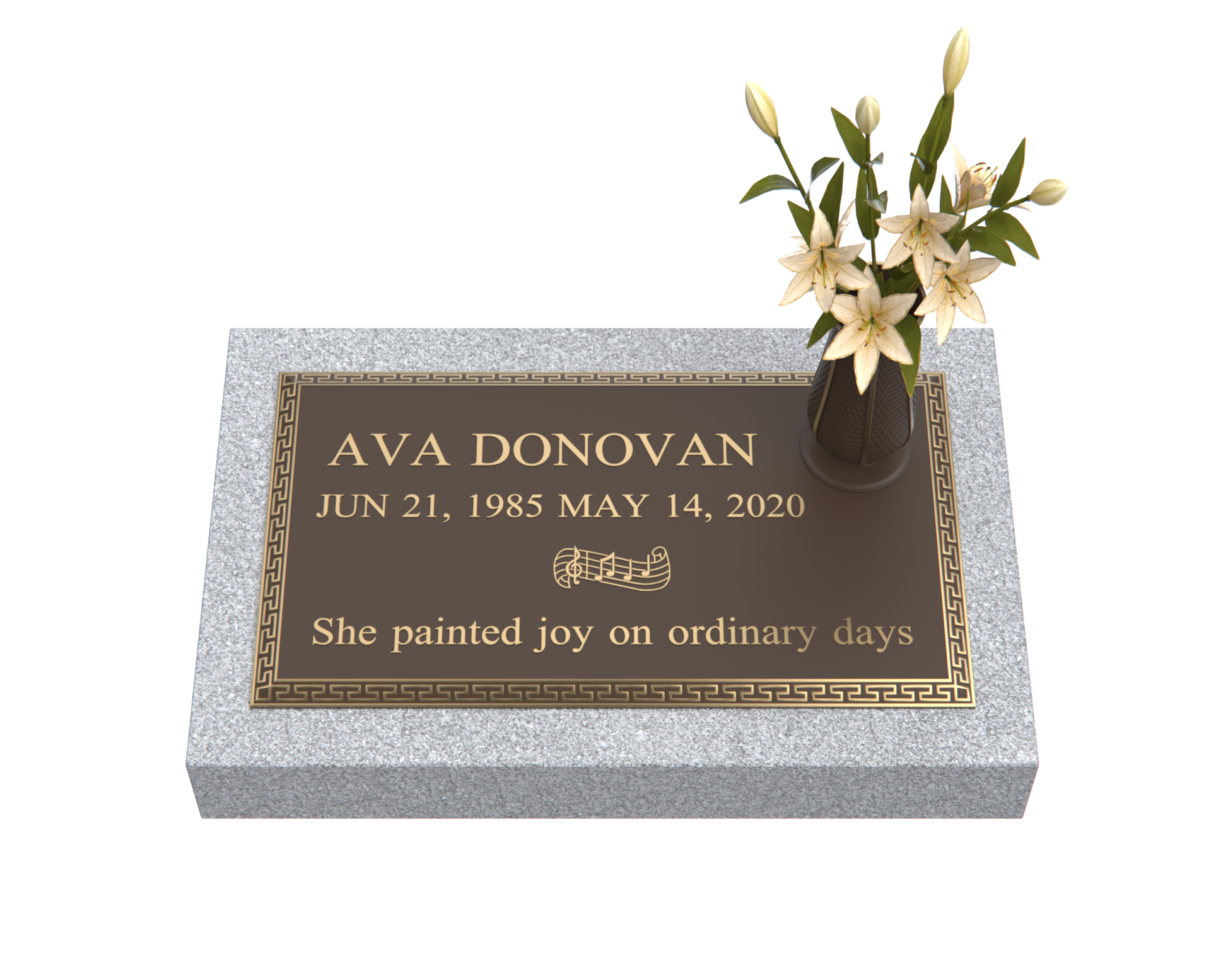 Premium Bronze Plaque 24"x 14" with Granite Base