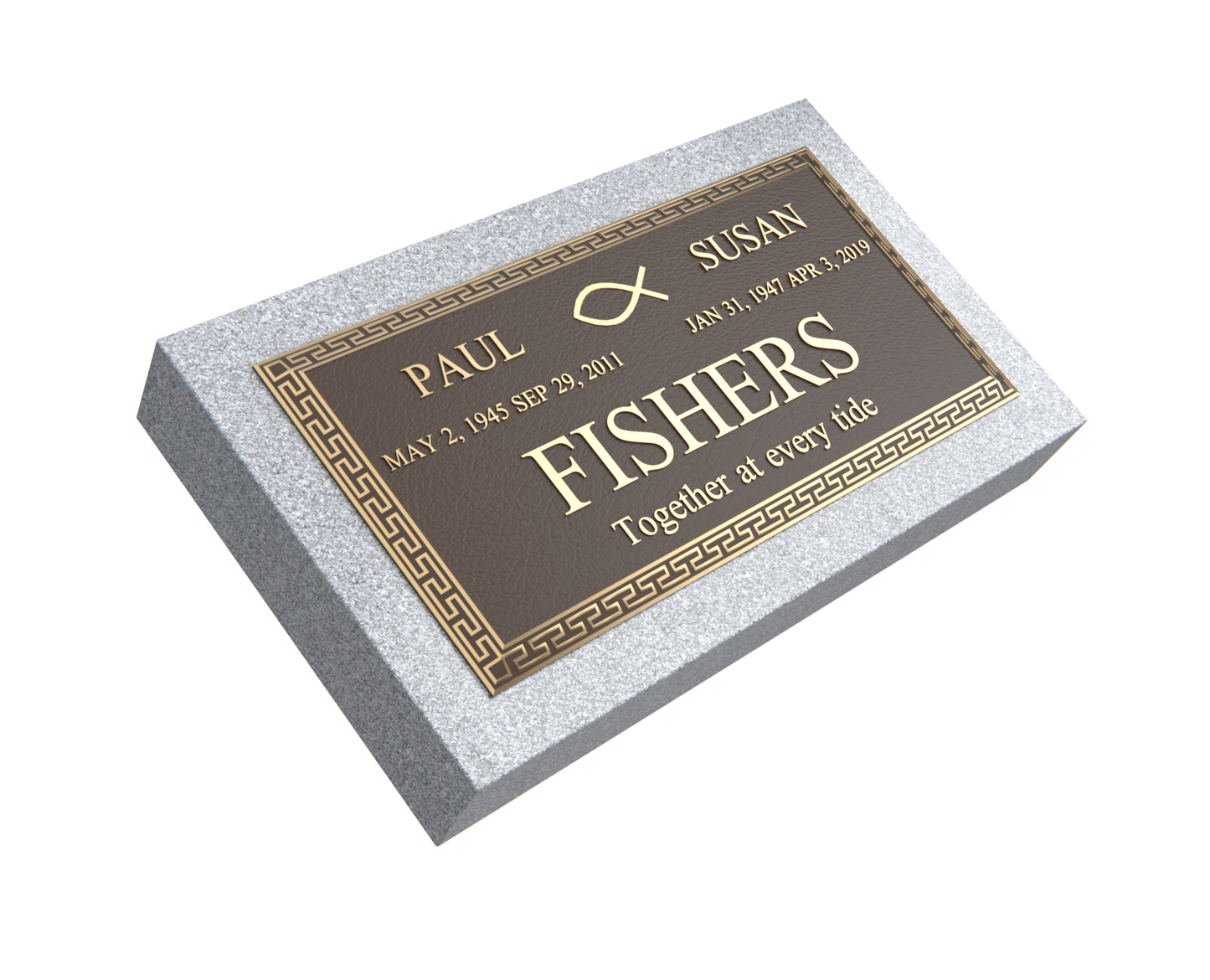 Premium Bronze Plaque 24"x 12" with Granite Base