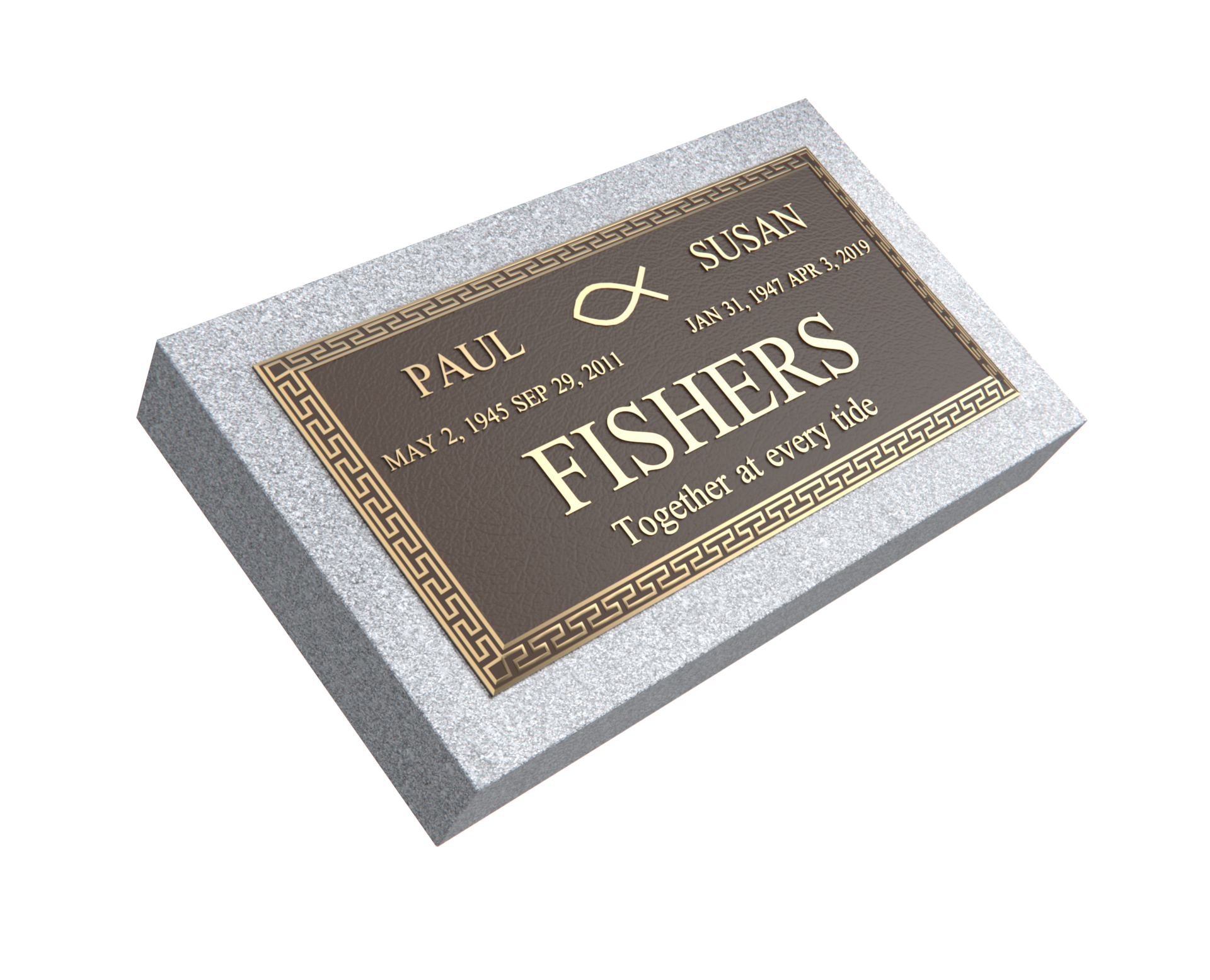 Premium Bronze Plaque 24"x 12" with Granite Base