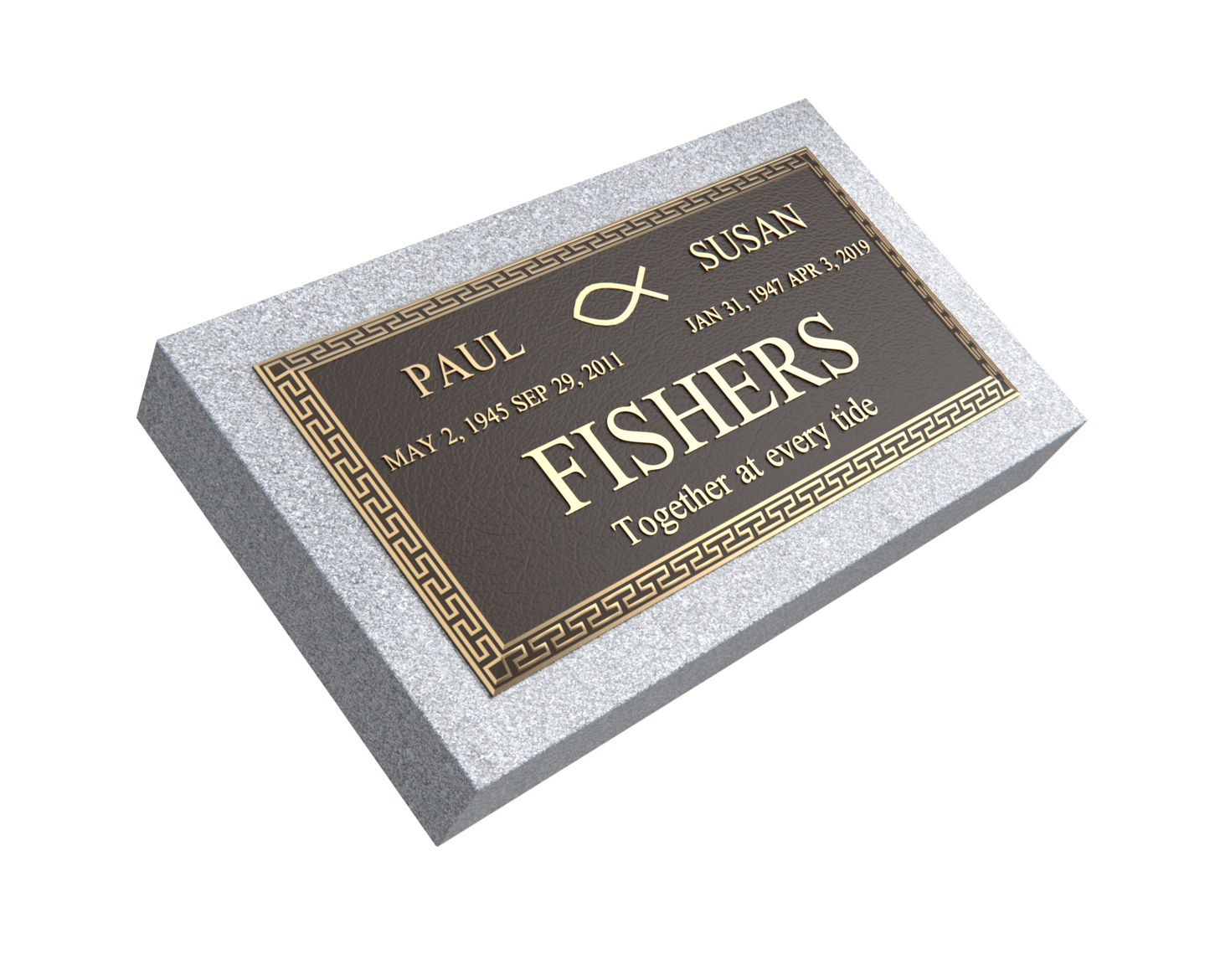 Premium Bronze Plaque 24"x 12" with Granite Base