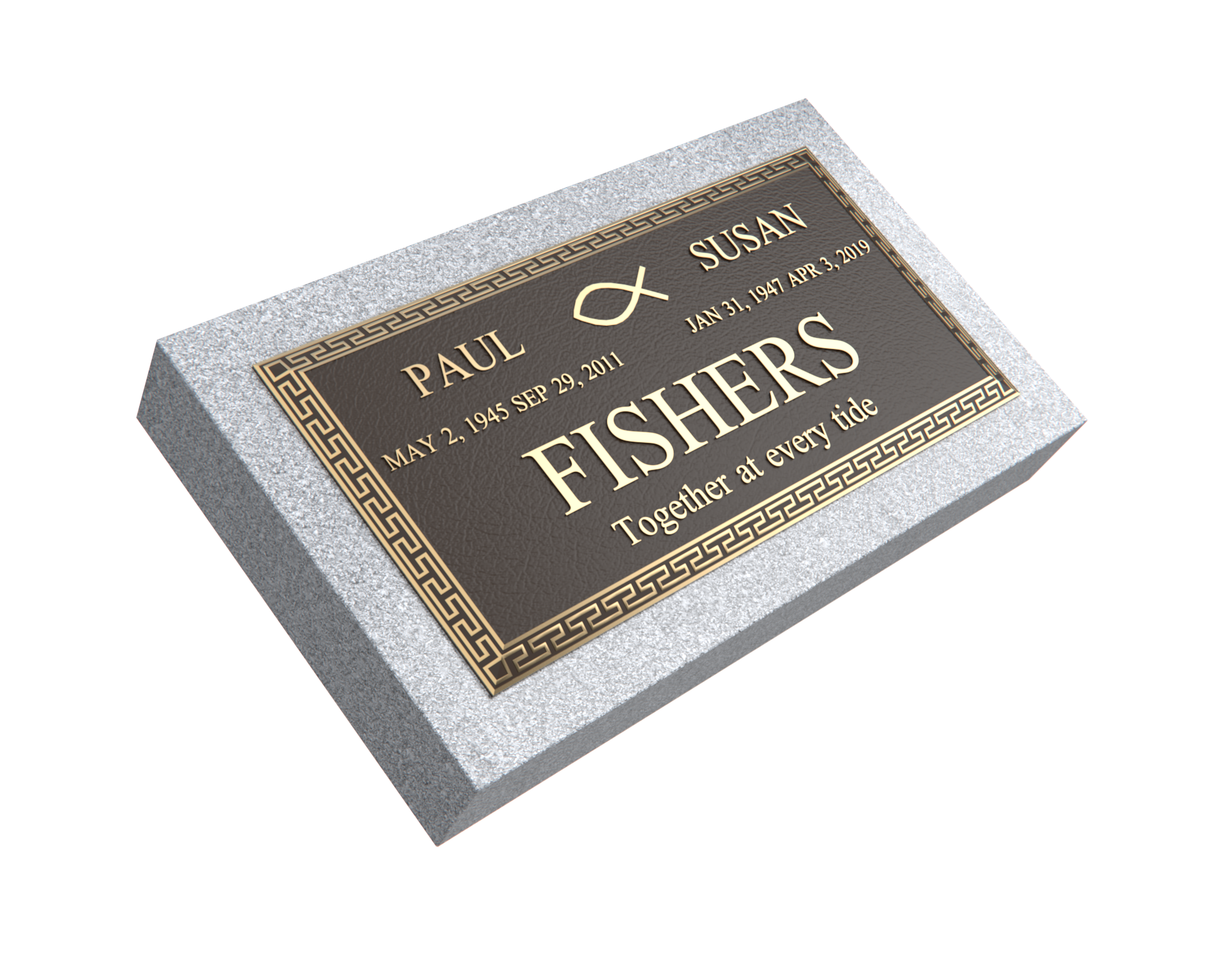 Premium Bronze Plaque 24"x 12" with Granite Base