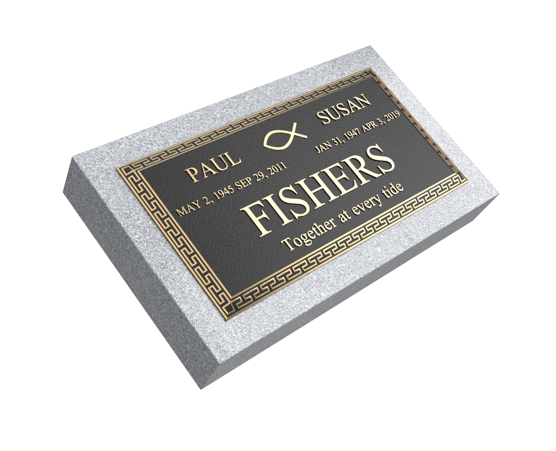 Premium Bronze Plaque 24"x 12" with Granite Base