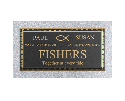 Premium Bronze Plaque 24"x 12" with Granite Base