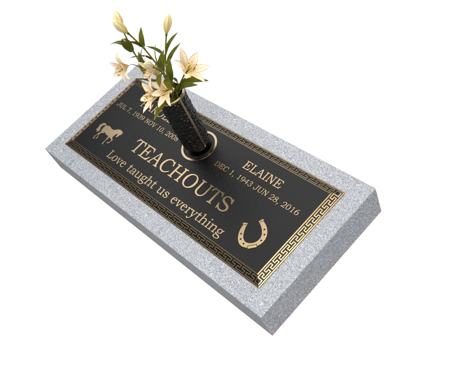 Premium Bronze Plaque 36"x 13" with Granite Base