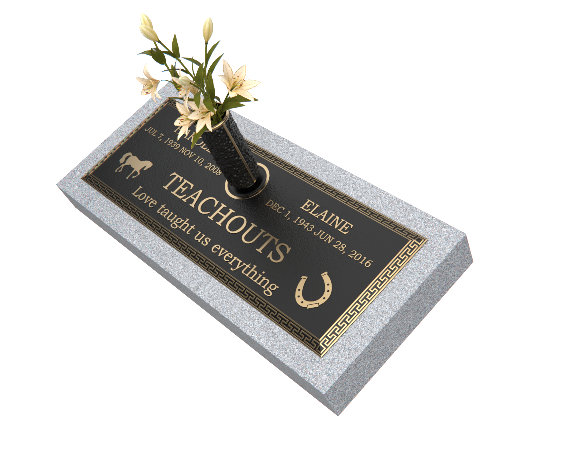 Premium Bronze Plaque 36"x 13" with Granite Base