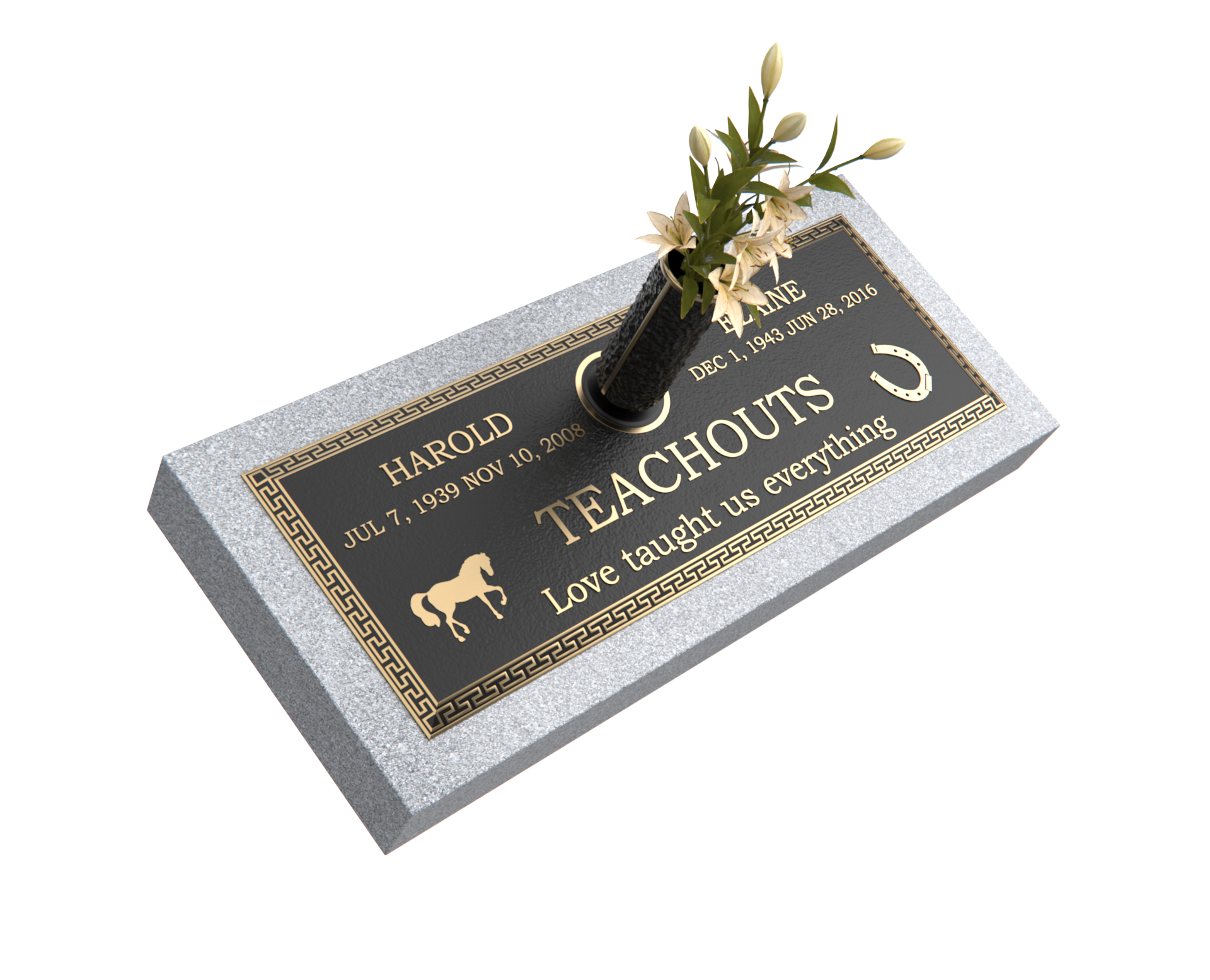 Premium Bronze Plaque 36"x 13" with Granite Base