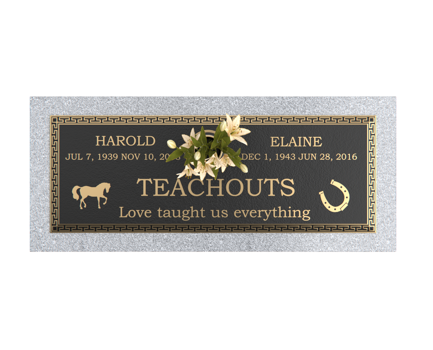 Premium Bronze Plaque 36"x 13" with Granite Base