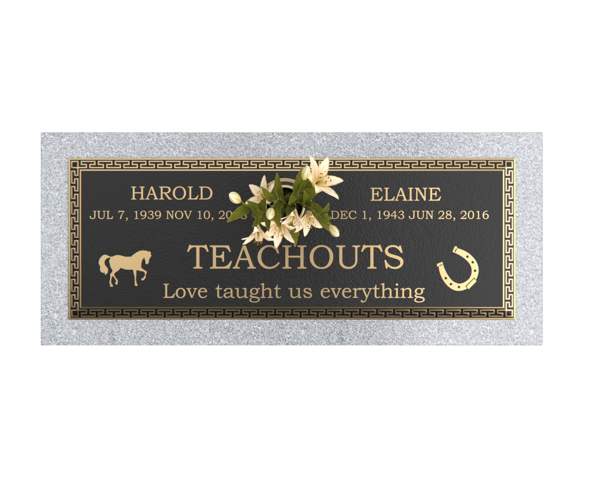 Premium Bronze Plaque 36"x 13" with Granite Base