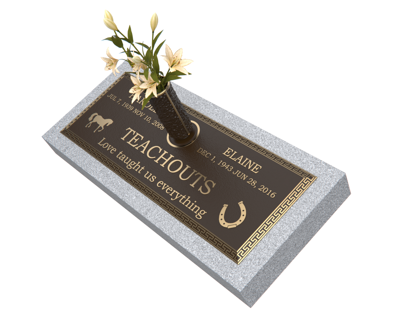 Premium Bronze Plaque 36"x 13" with Granite Base