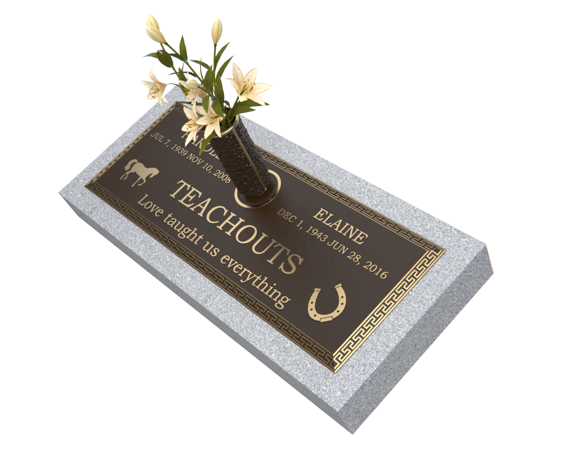 Premium Bronze Plaque 36"x 13" with Granite Base