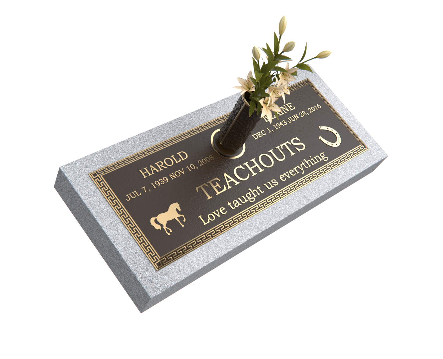 Premium Bronze Plaque 36"x 13" with Granite Base