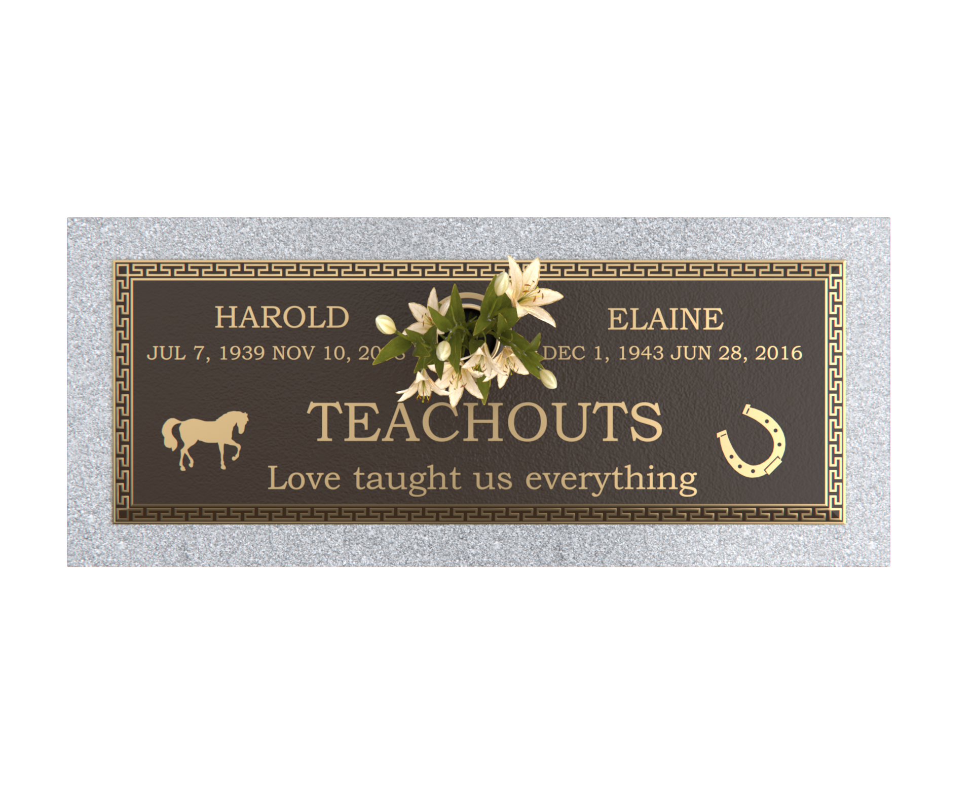 Premium Bronze Plaque 36"x 13" with Granite Base