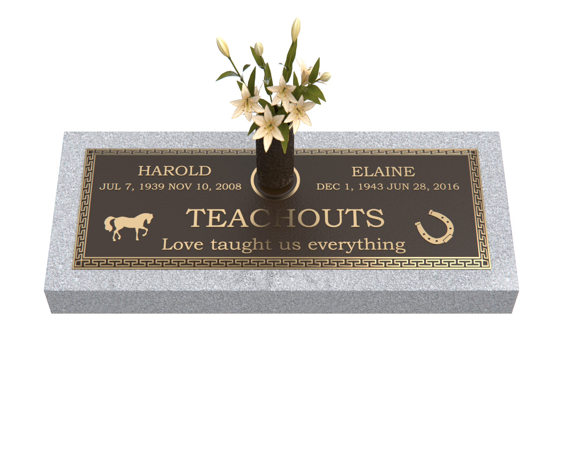 Premium Bronze Plaque 36"x 13" with Granite Base