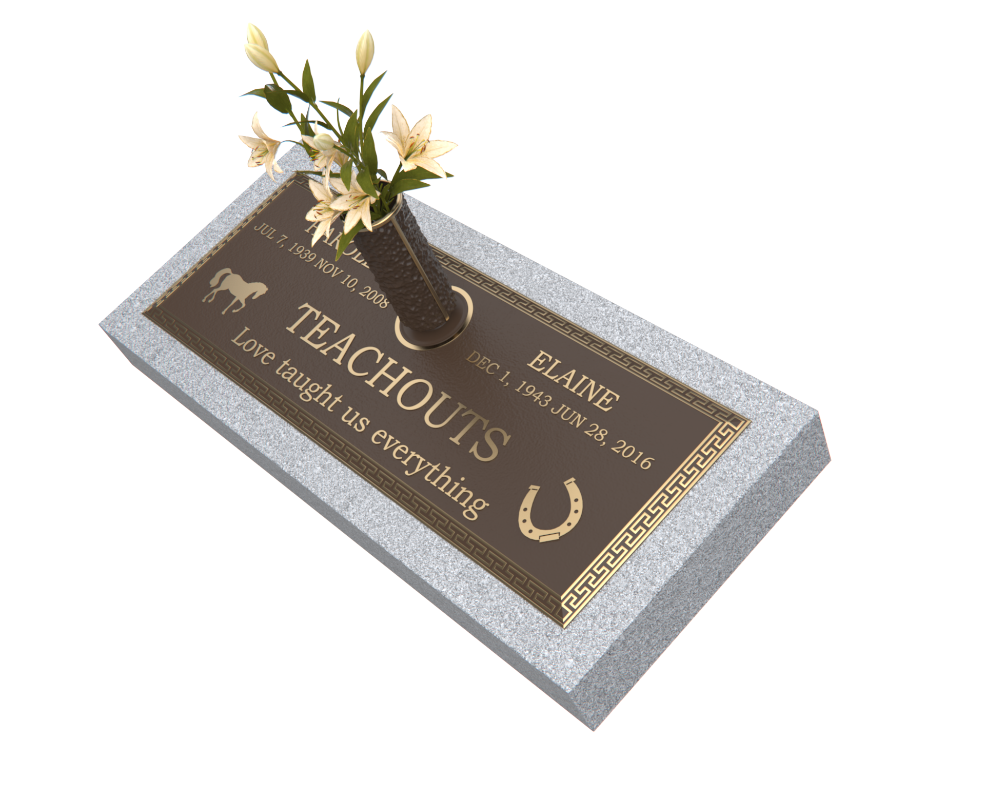 Premium Bronze Plaque 36"x 13" with Granite Base