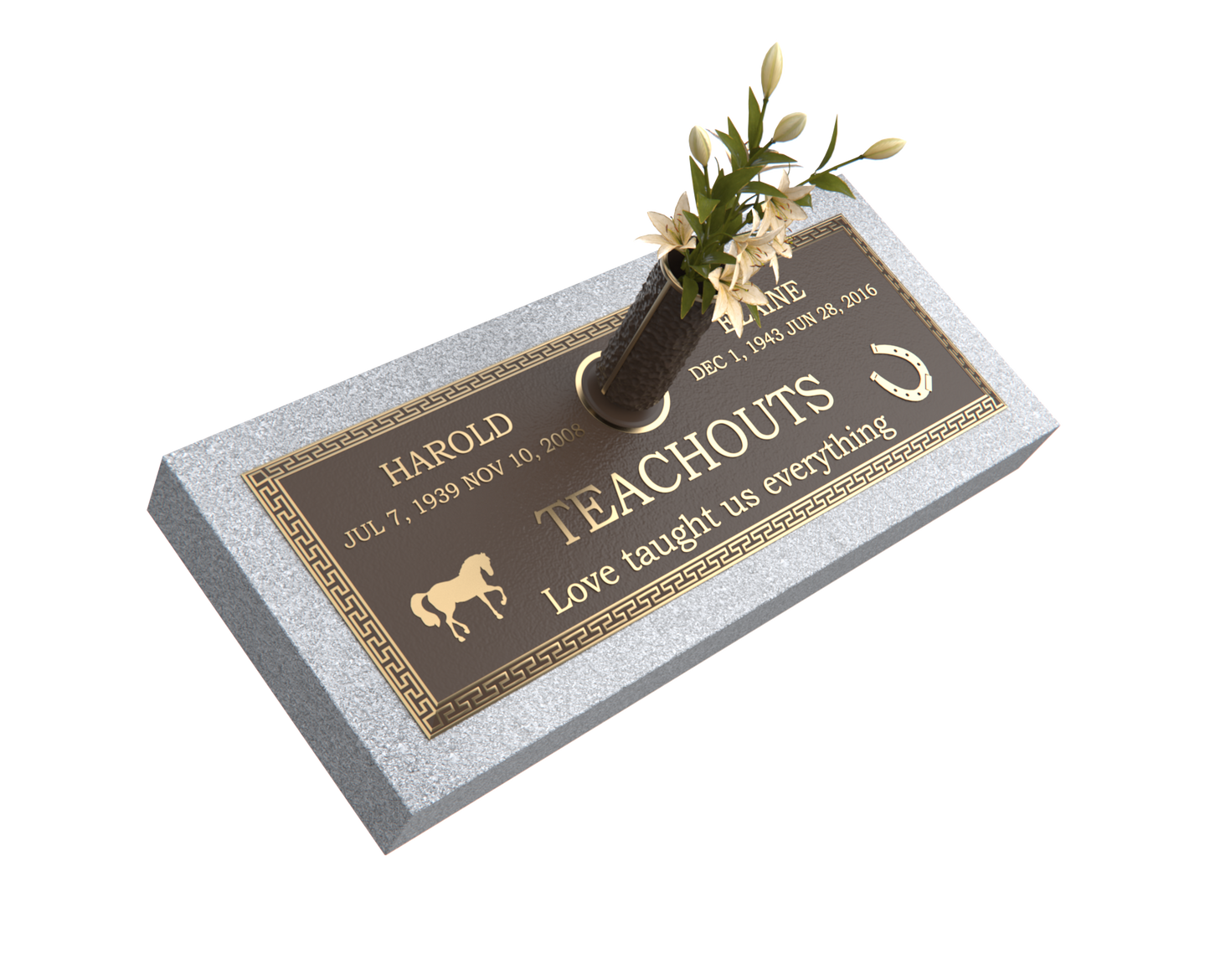 Premium Bronze Plaque 36"x 13" with Granite Base