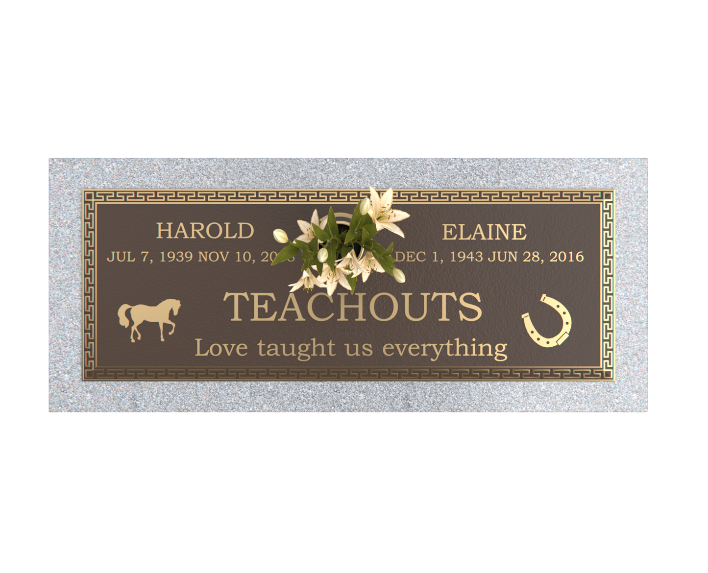 Premium Bronze Plaque 36"x 13" with Granite Base