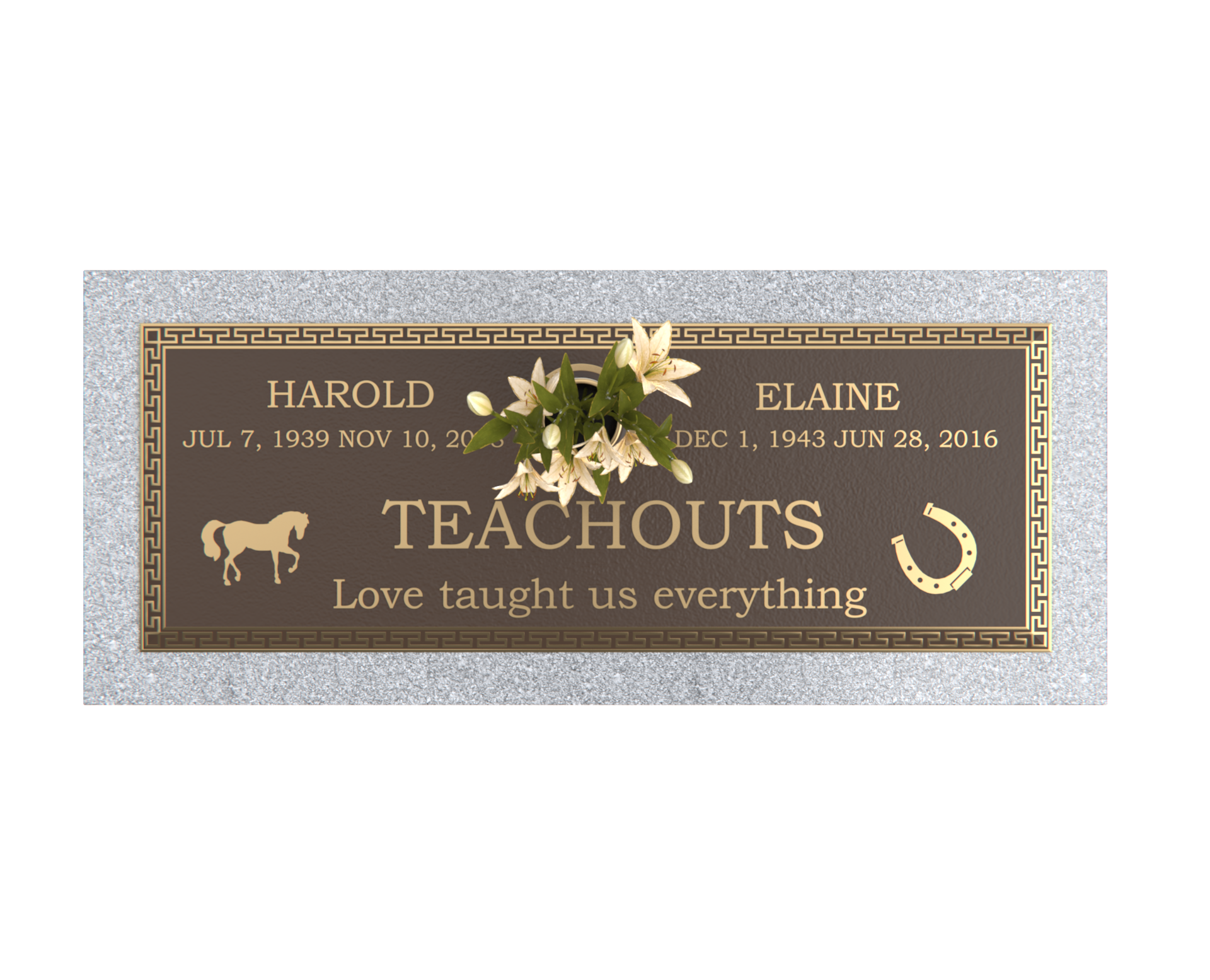 Premium Bronze Plaque 36"x 13" with Granite Base