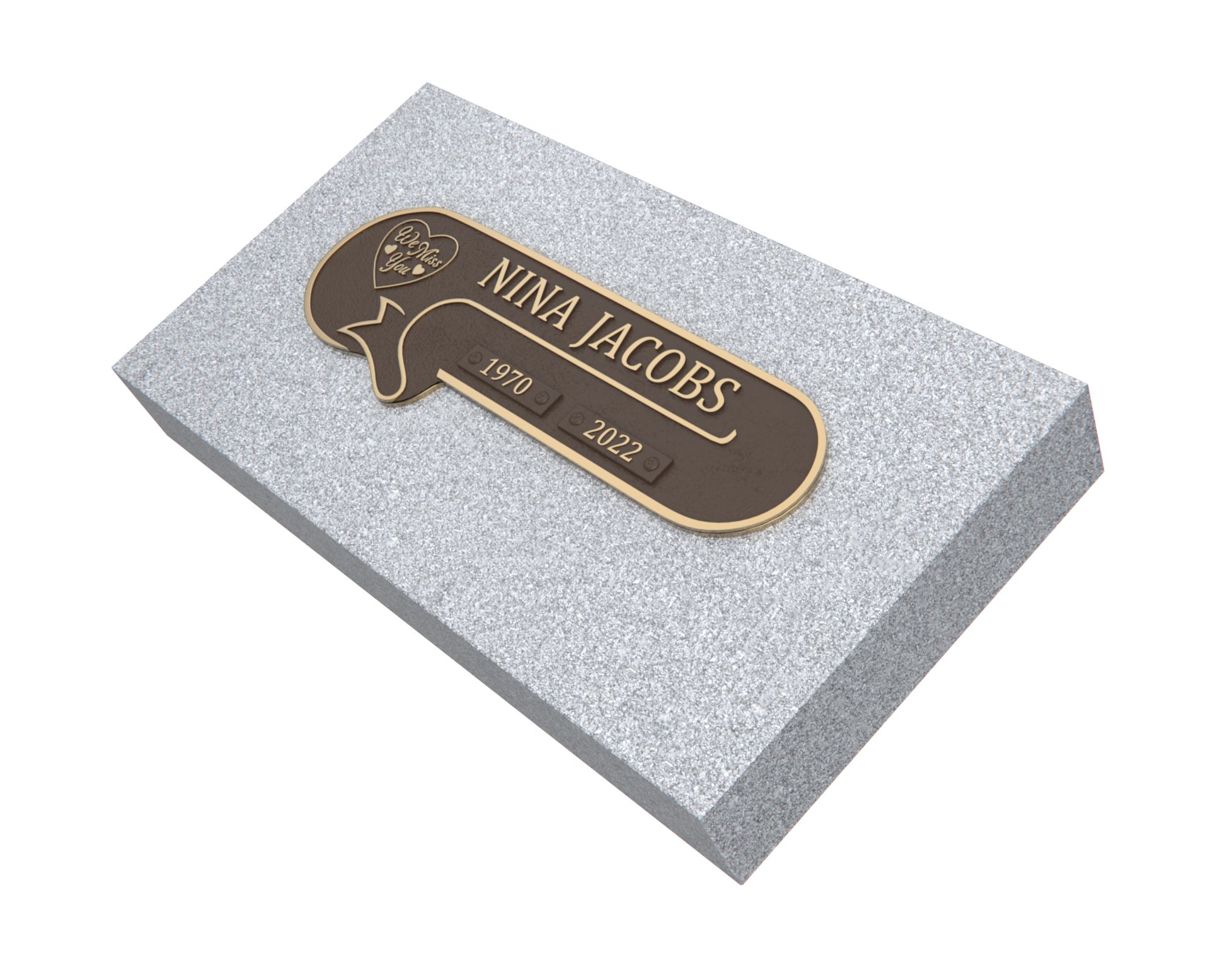 Premium Bronze Plaque 11"x 4" with Granite Base