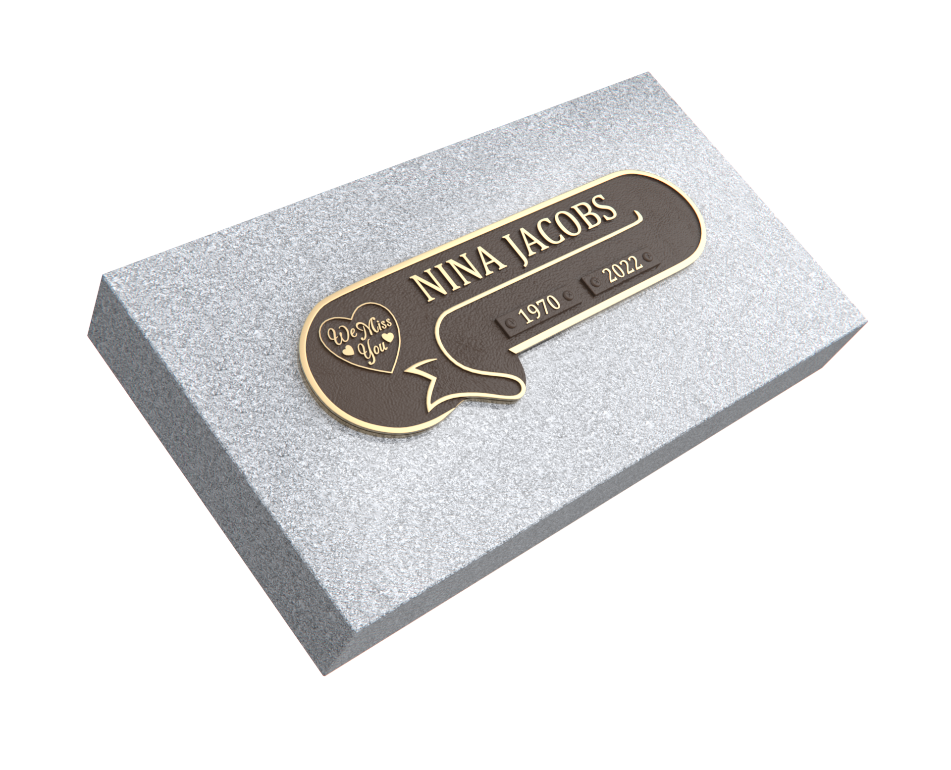 Premium Bronze Plaque 11"x 4" with Granite Base