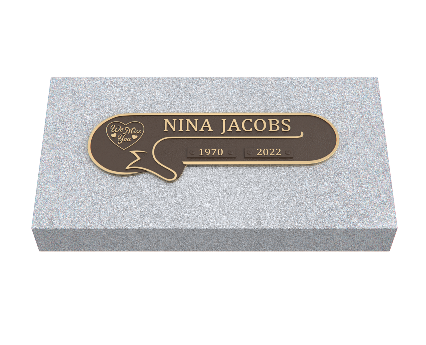 Premium Bronze Plaque 11"x 4" with Granite Base
