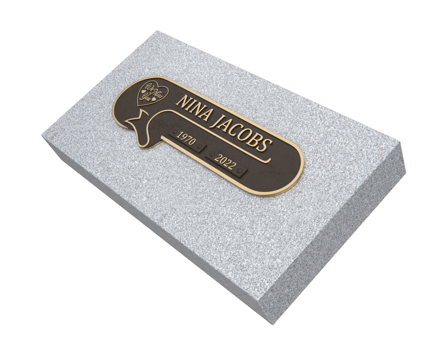 Premium Bronze Plaque 11"x 4" with Granite Base