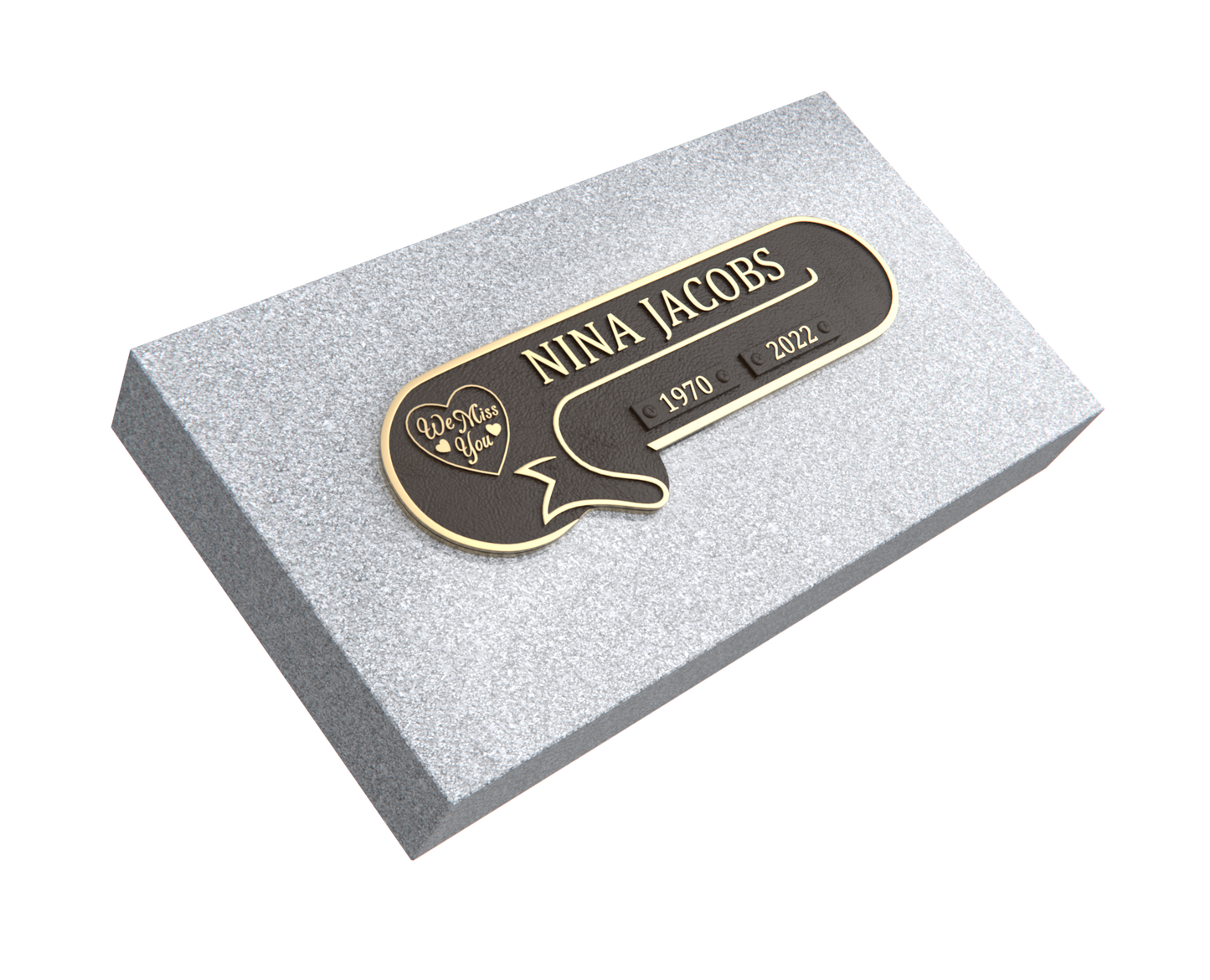 Premium Bronze Plaque 11"x 4" with Granite Base