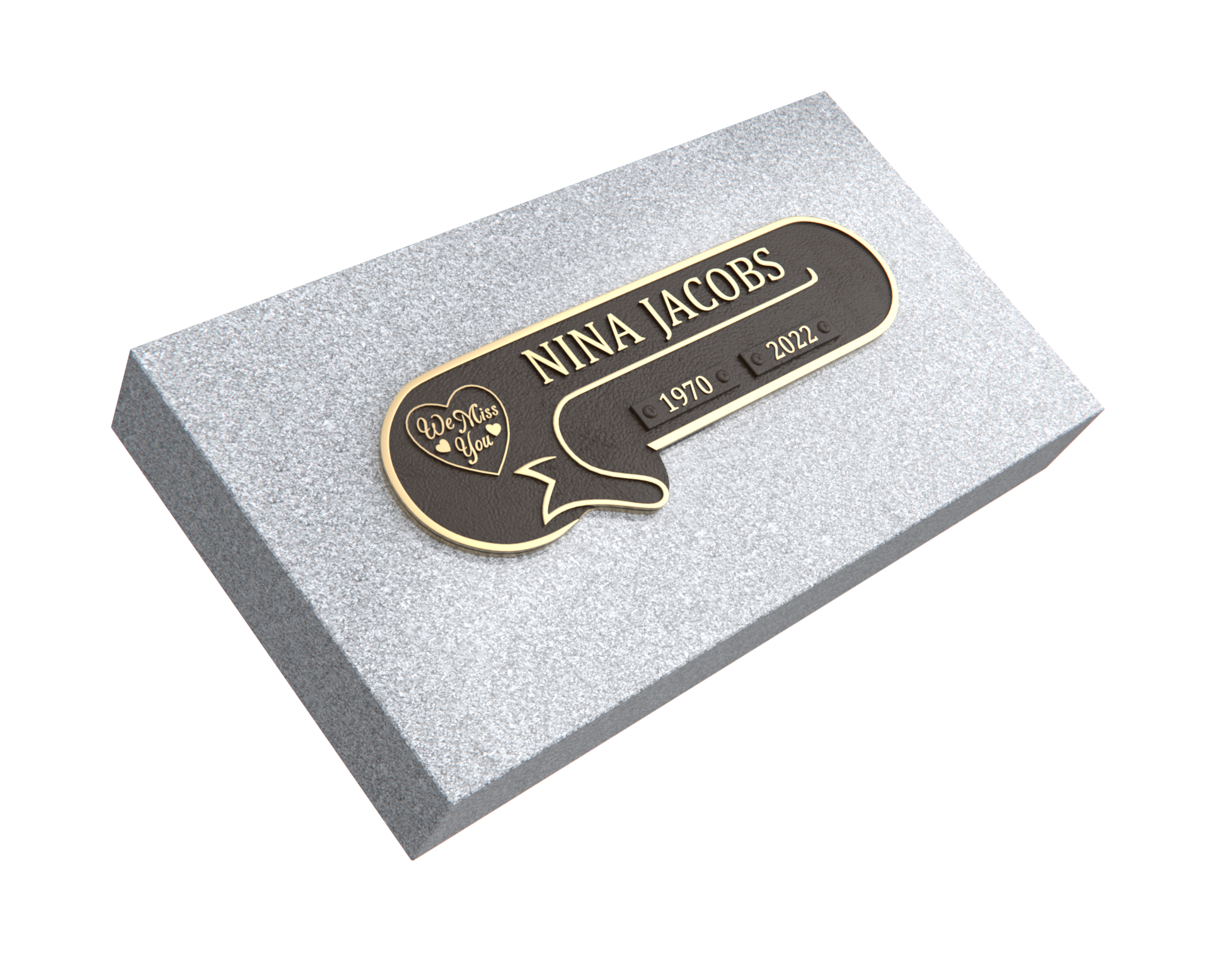 Premium Bronze Plaque 11"x 4" with Granite Base