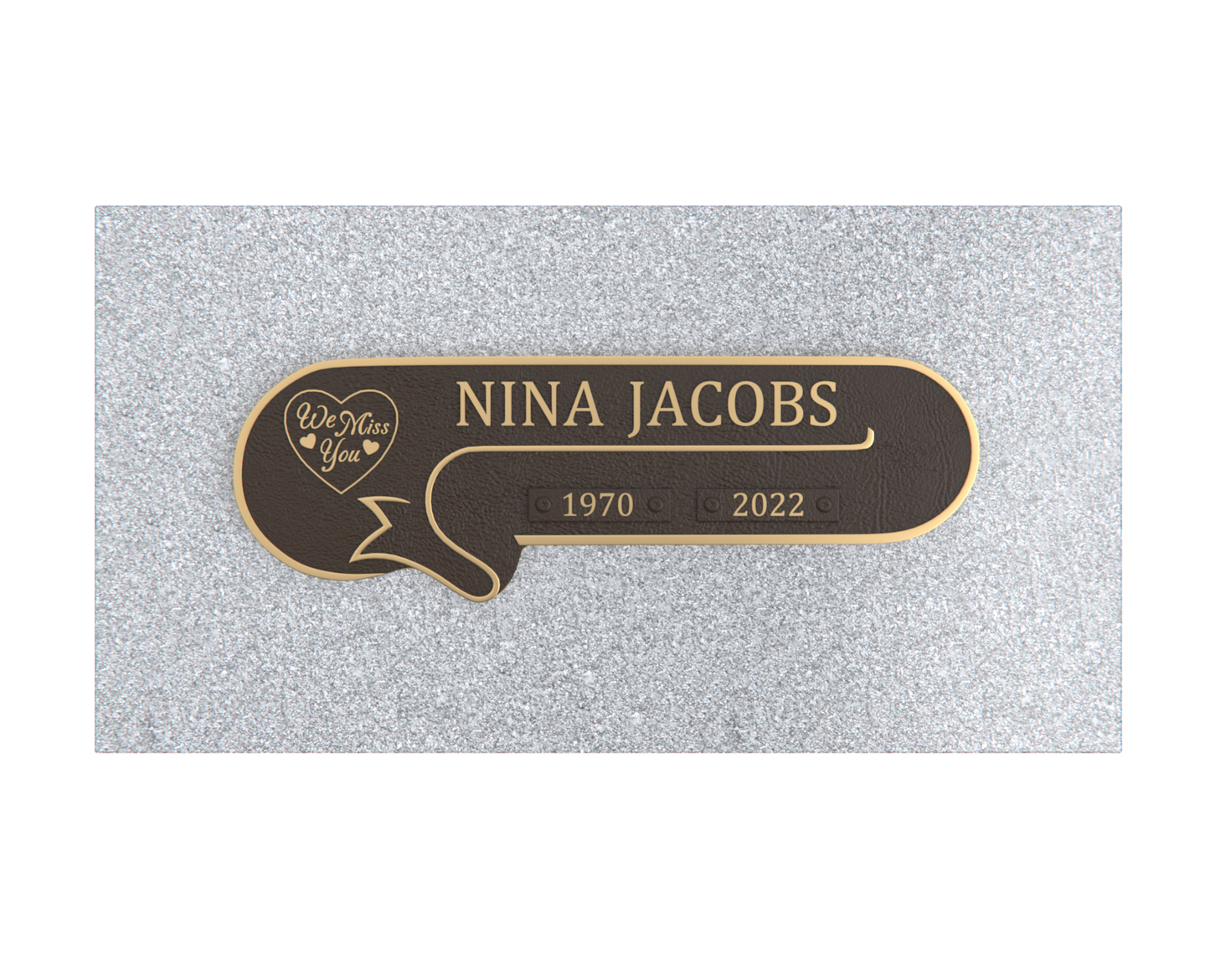 Premium Bronze Plaque 11"x 4" with Granite Base