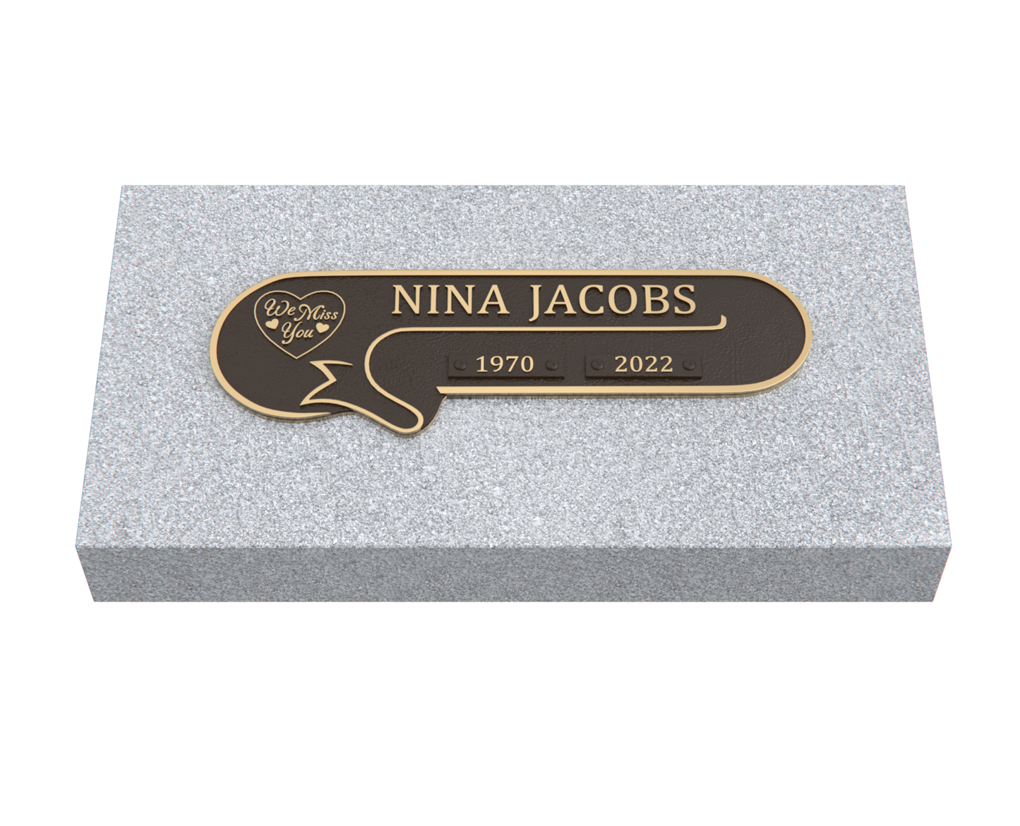 Premium Bronze Plaque 11"x 4" with Granite Base
