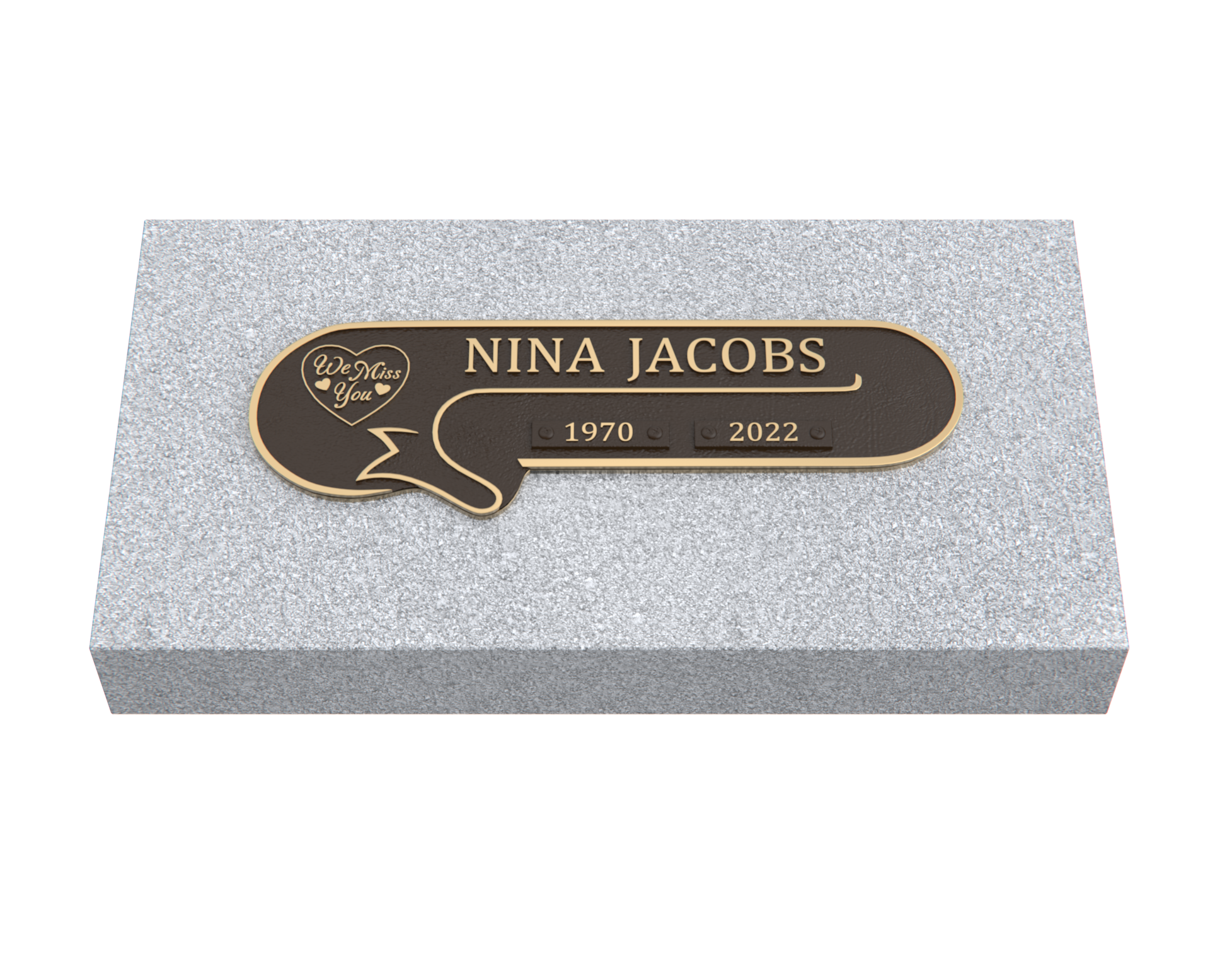 Premium Bronze Plaque 11"x 4" with Granite Base