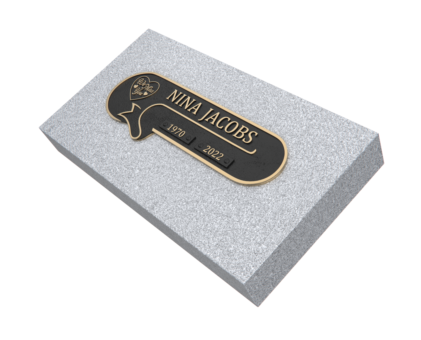 Premium Bronze Plaque 11"x 4" with Granite Base