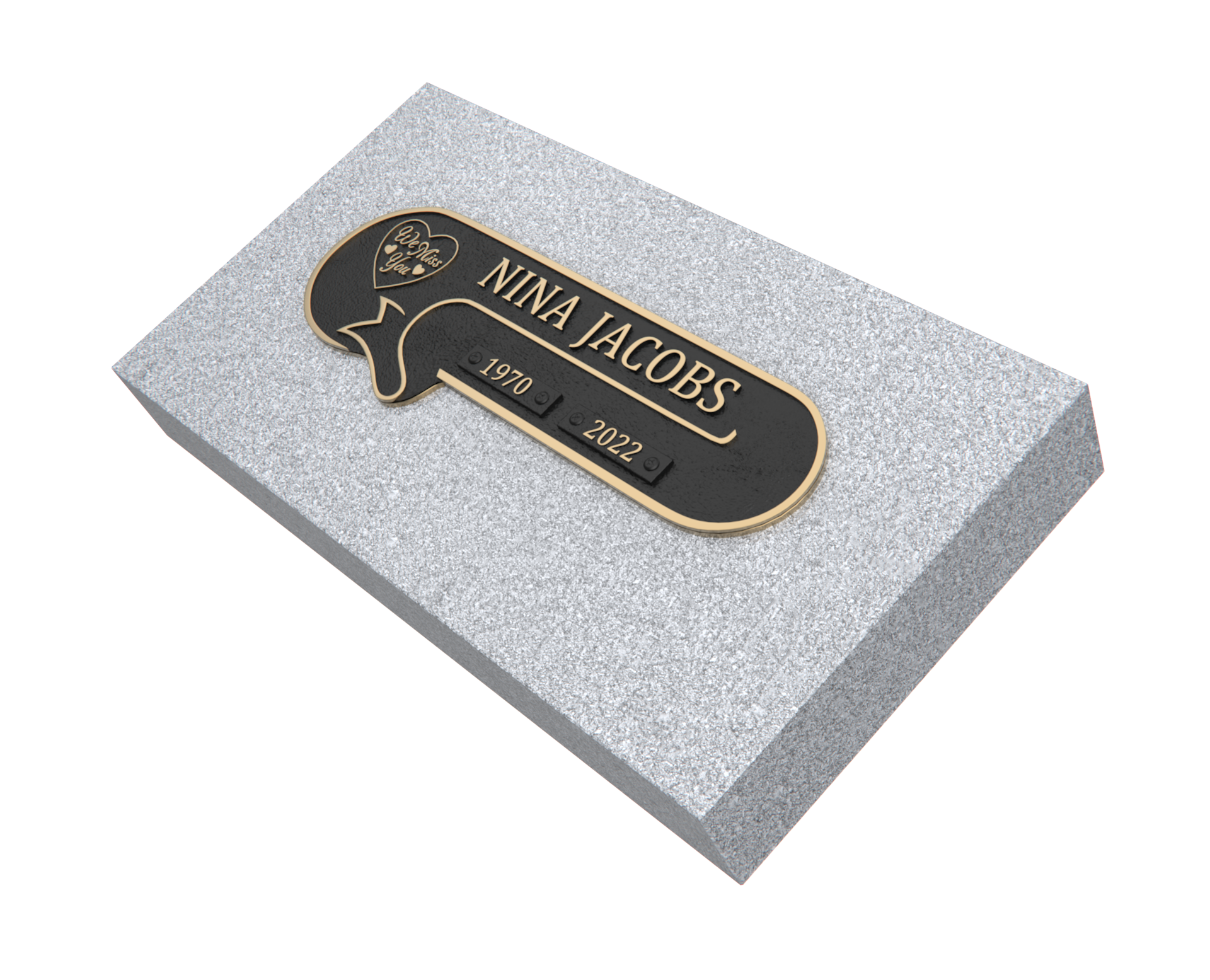 Premium Bronze Plaque 11"x 4" with Granite Base