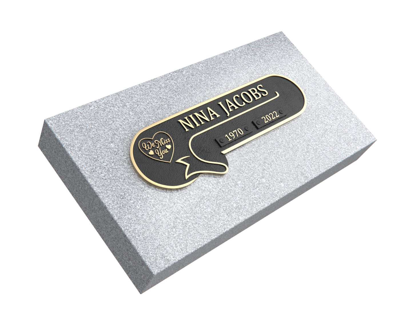 Premium Bronze Plaque 11"x 4" with Granite Base