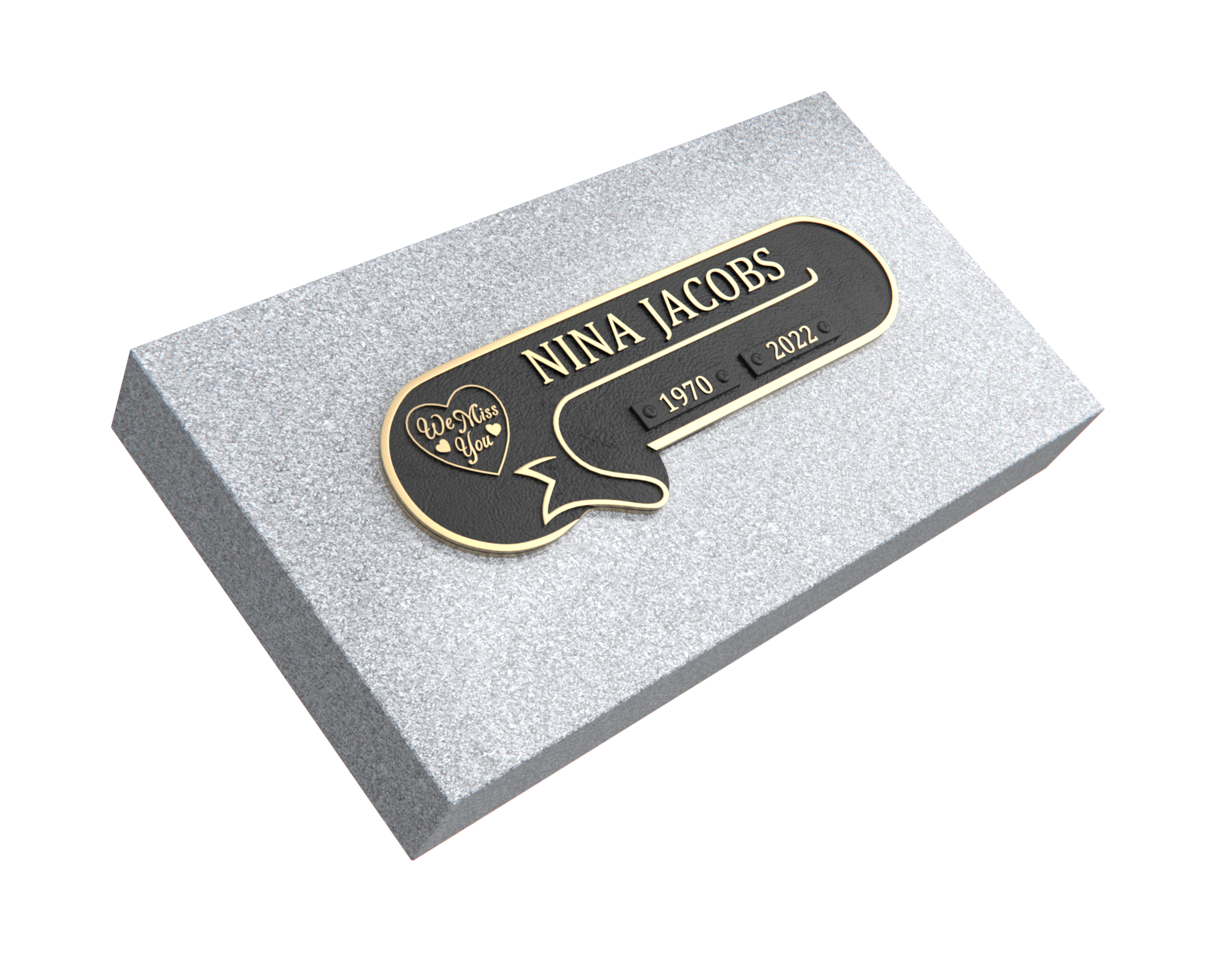 Premium Bronze Plaque 11"x 4" with Granite Base
