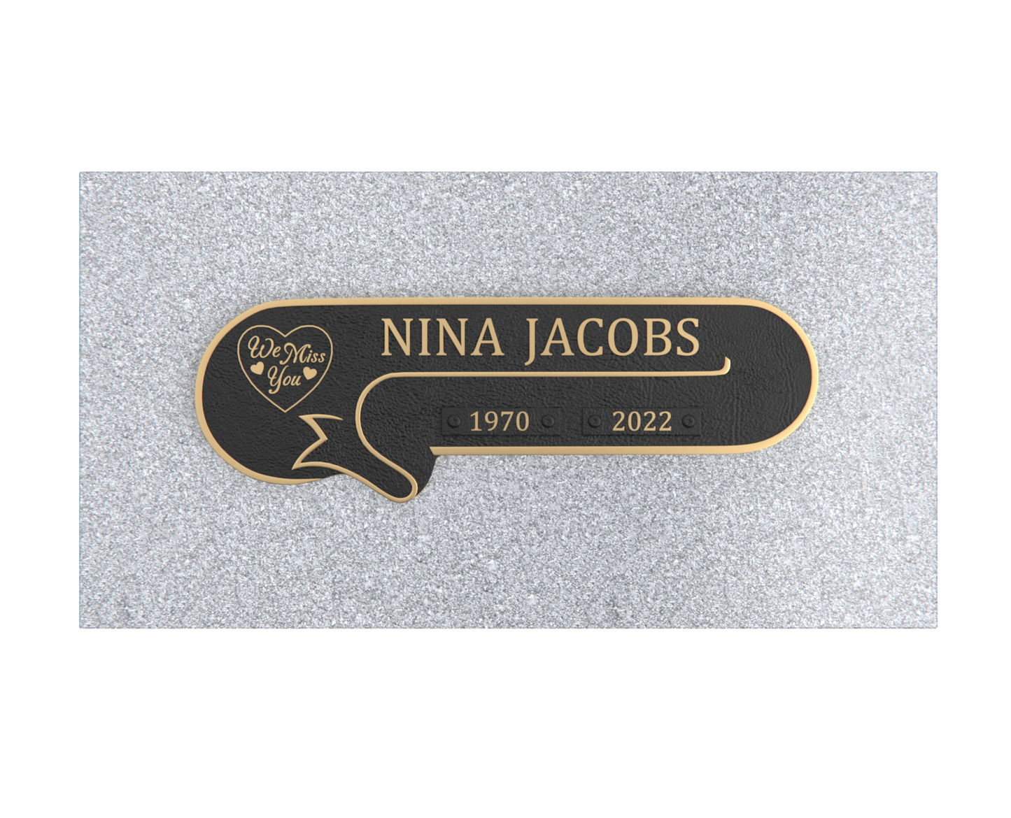 Premium Bronze Plaque 11"x 4" with Granite Base
