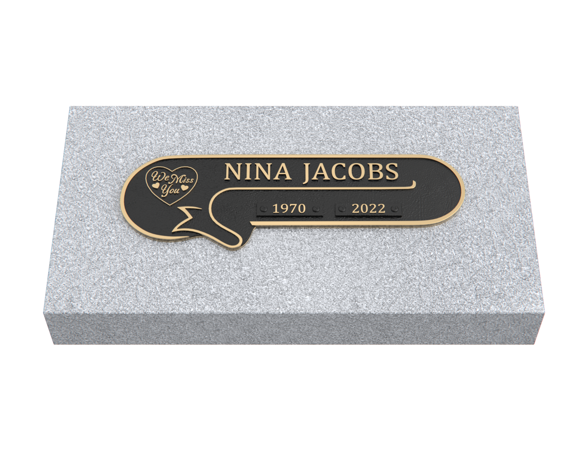 Premium Bronze Plaque 11"x 4" with Granite Base