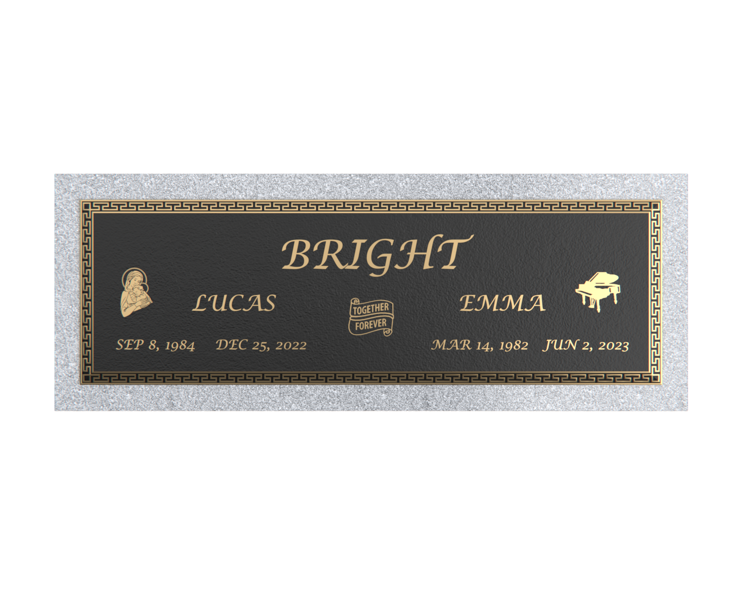 Premium Bronze Plaque 44"x 14" with Granite Base