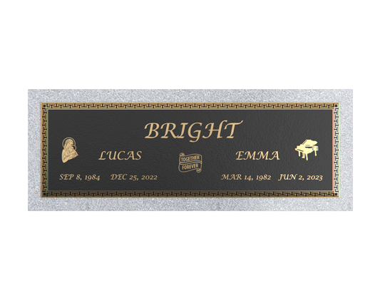 Premium Bronze Plaque 44"x 14" with Granite Base