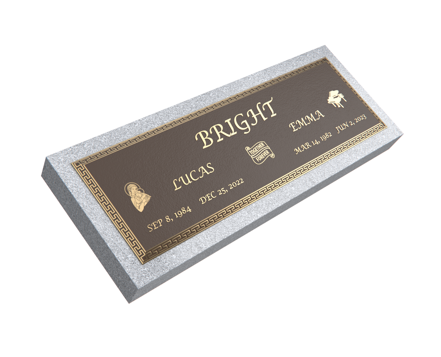 Premium Bronze Plaque 44"x 14" with Granite Base