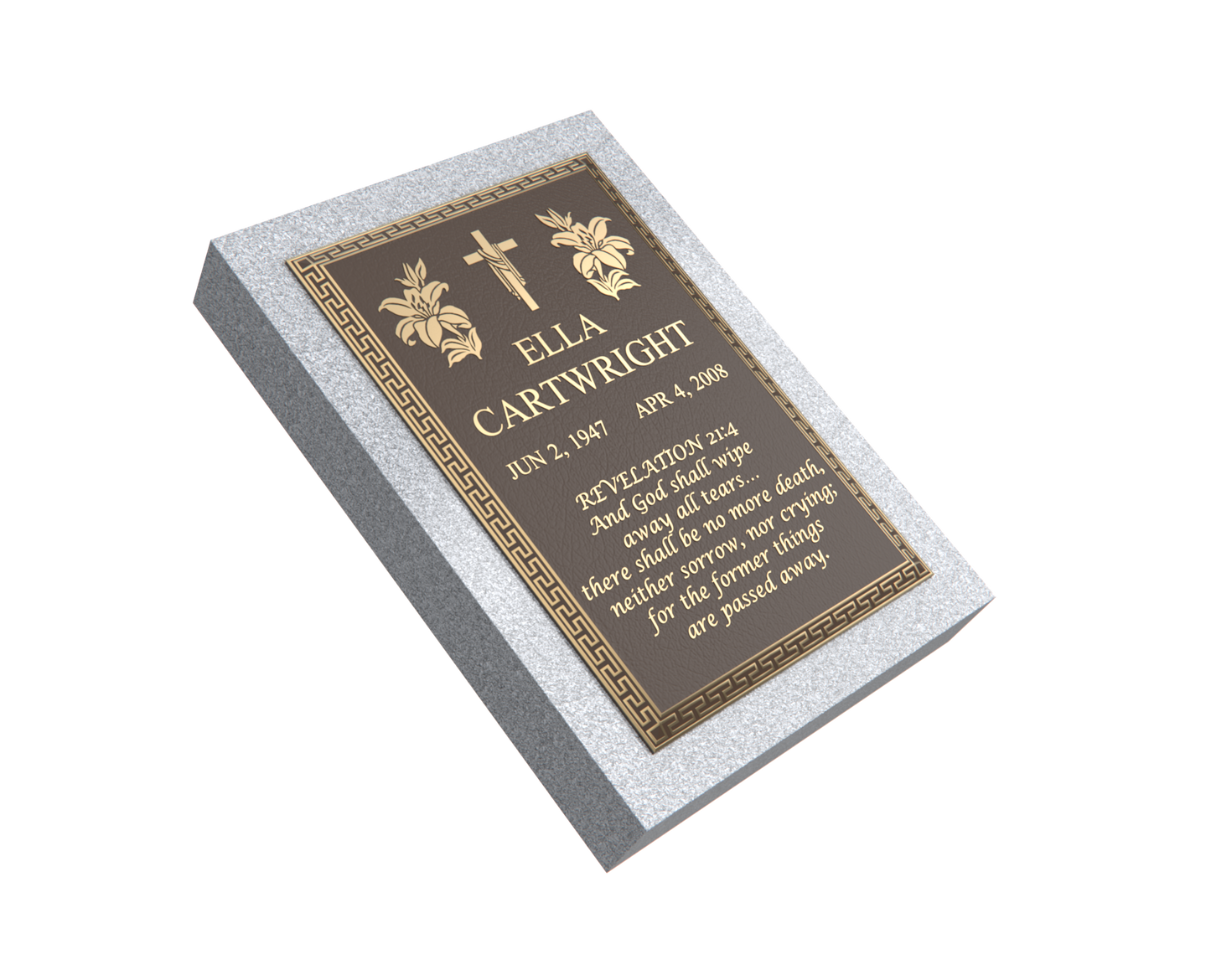 Premium Bronze Plaque 24"x 12" with Granite Base