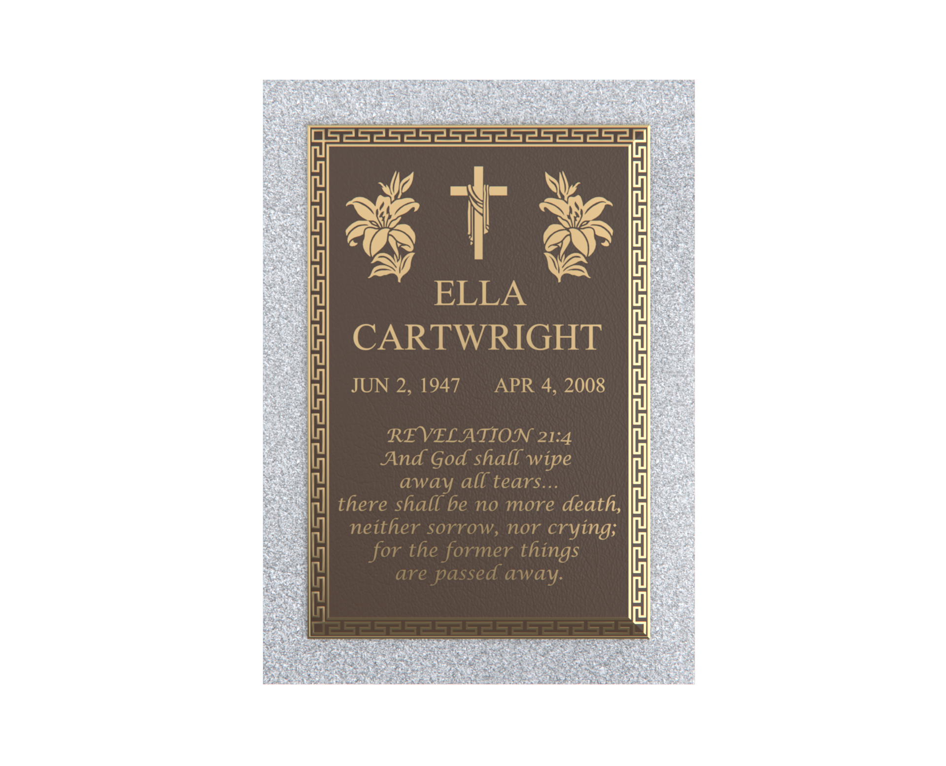 Premium Bronze Plaque 24"x 12" with Granite Base