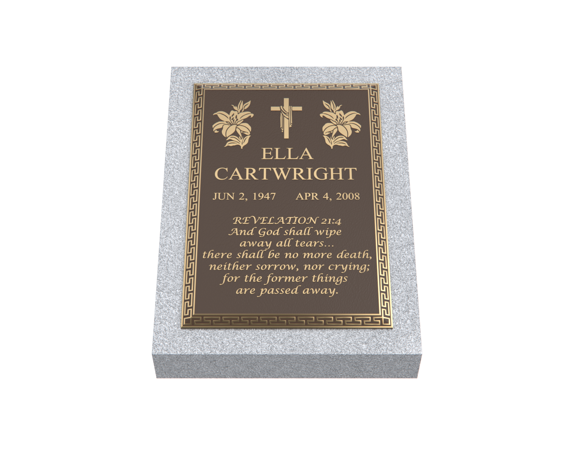 Premium Bronze Plaque 24"x 12" with Granite Base