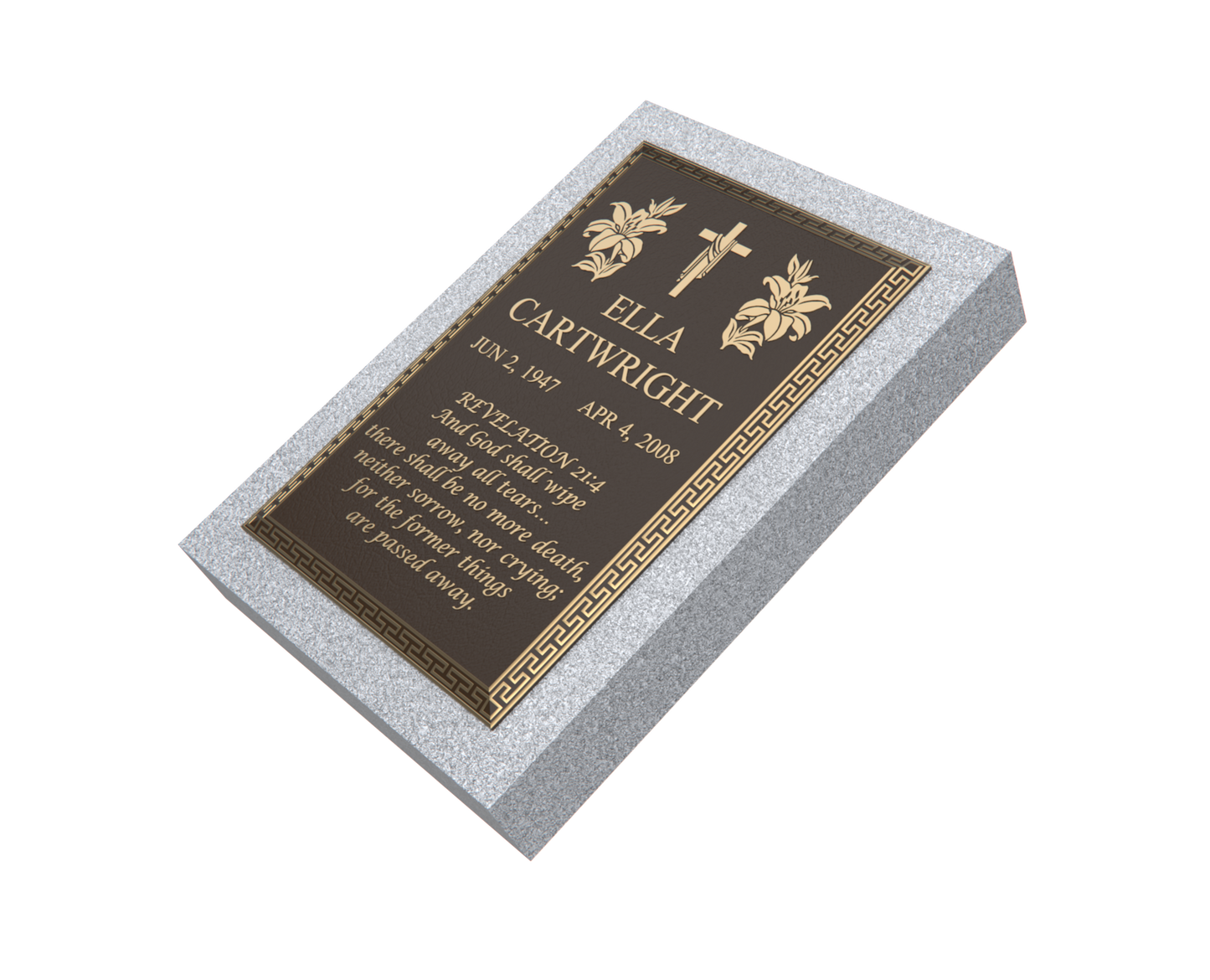 Premium Bronze Plaque 24"x 12" with Granite Base